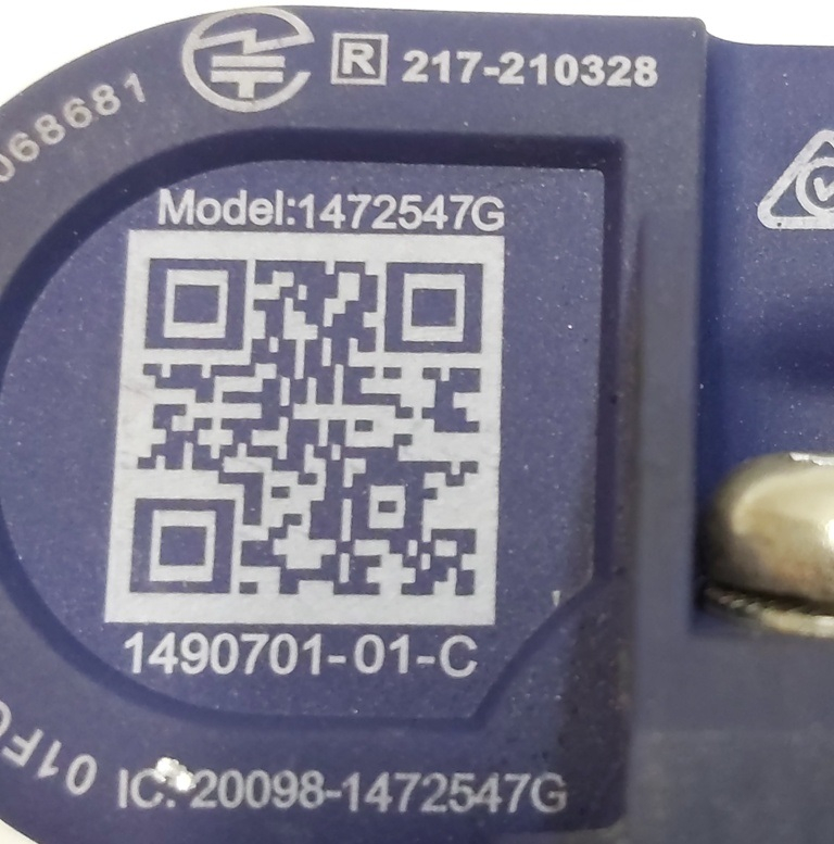 Capteur de pression des pneus TPMS 433 MHz BLE, noir avec manchon
1490701-01-C