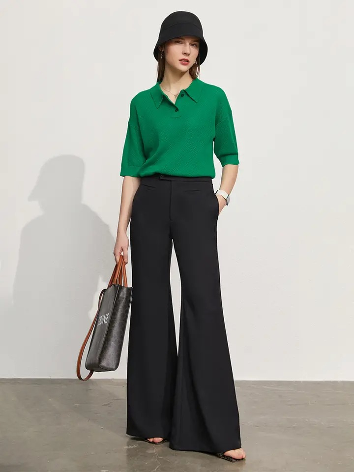 Hauts en maille AMII Minimalism pour femmes T-shirts de printemps
décontractés