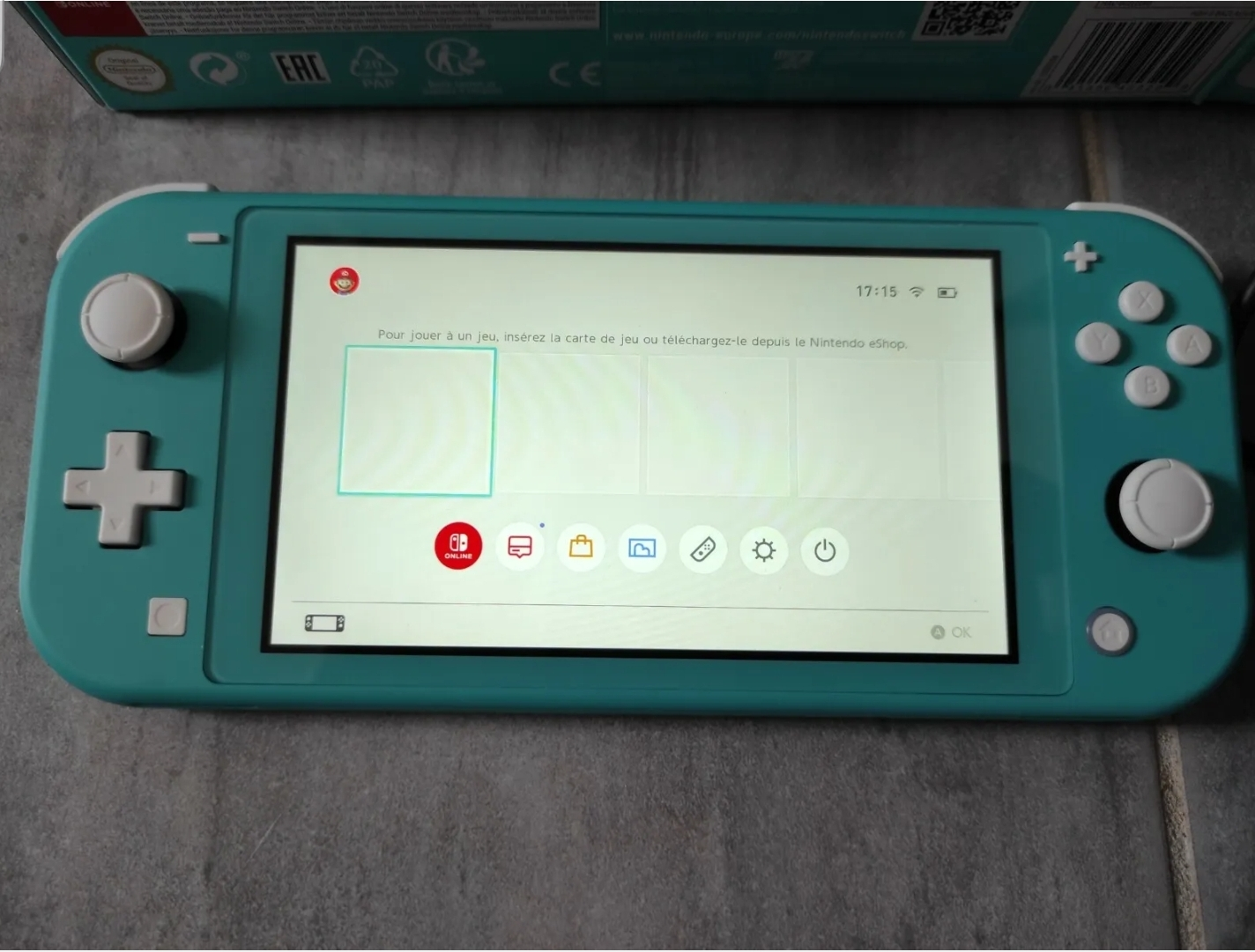 Console portable Nintendo Switch Lite turquoise état neuf