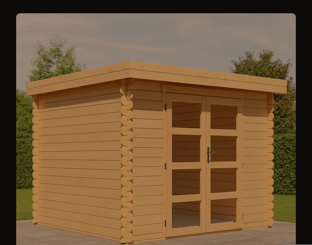 Abri de jardin en bois 3x3m, neuf