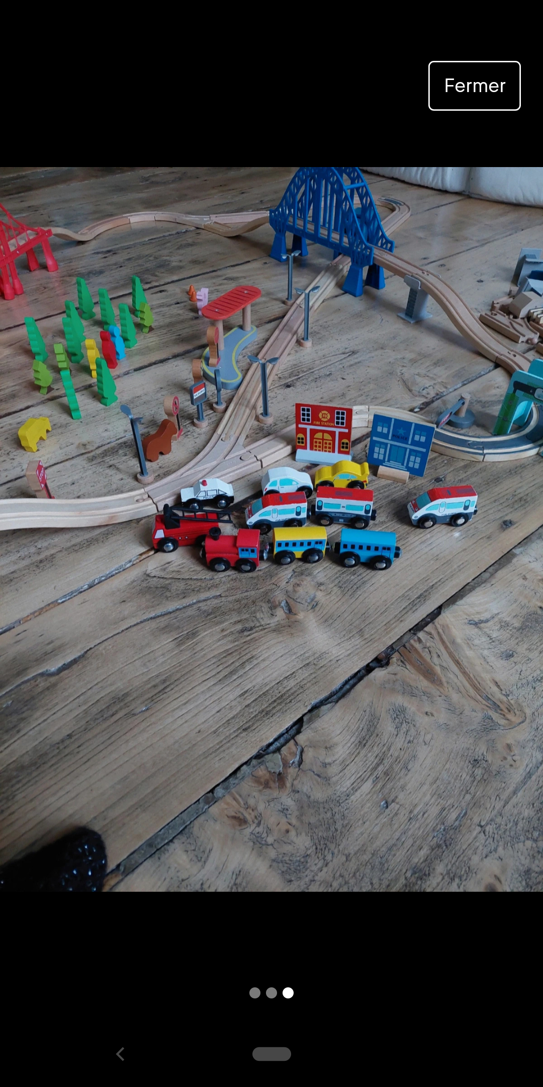 Train en bois lot dans son emballage
