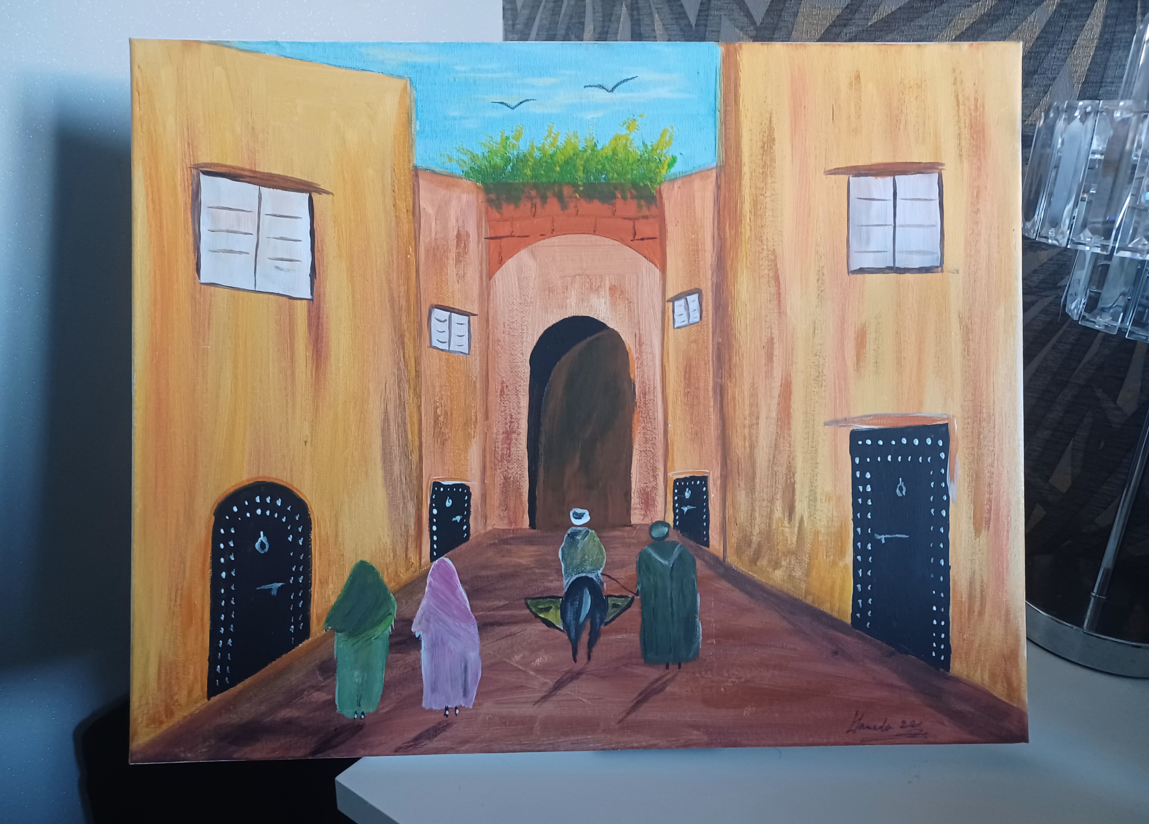Tableau peinture main traditionnelle
