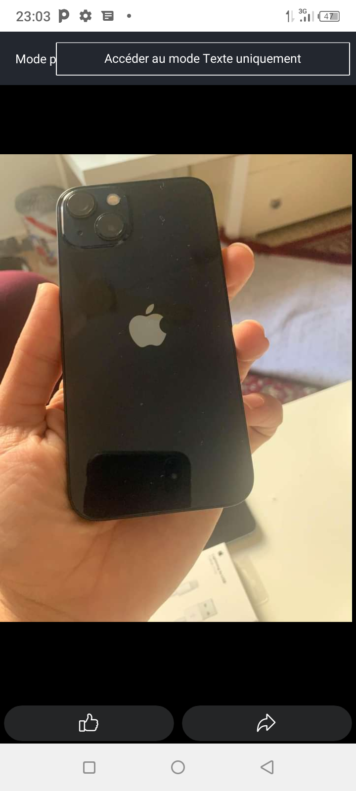 Je vend mon iPhone 13 a un peu Cadeau