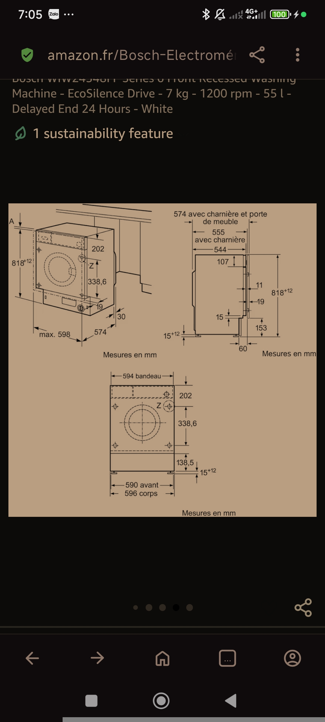 Machine à laver Bosch WIW24348FF EcoSilence NEUF - Photo 1