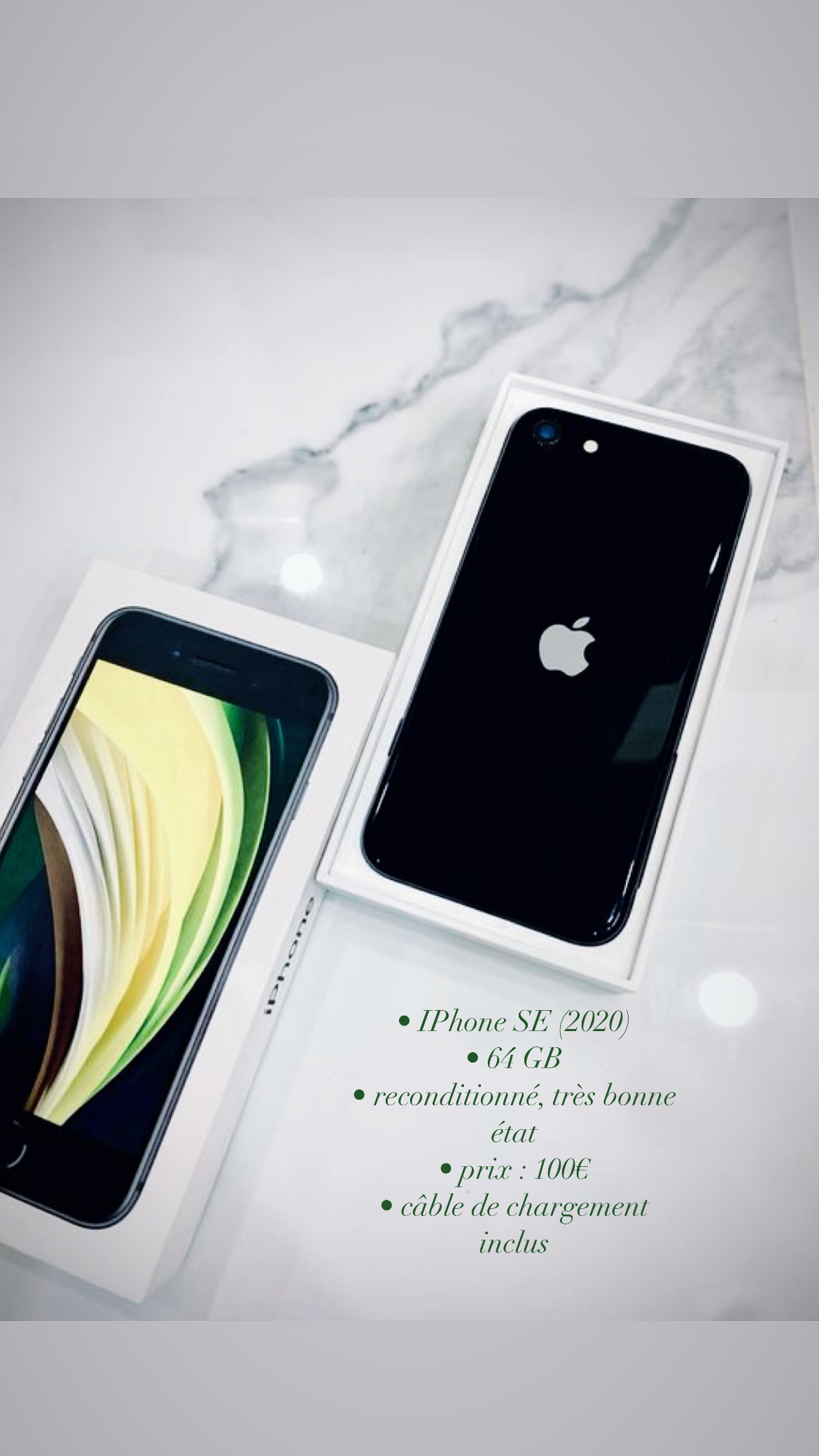 Vends iPhone SE (2020) 64 GB reconditionné en excellent etat - Miniature 2