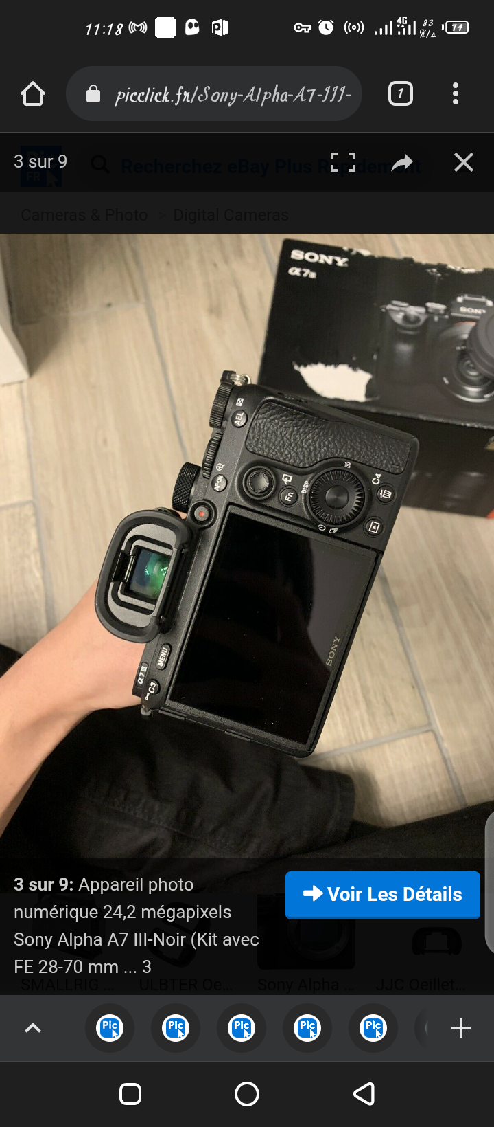 Appareil photo numérique 24,2 mégapixels Sony Alpha A7 III-Noir (Kit avec FE 28-70 mm ...