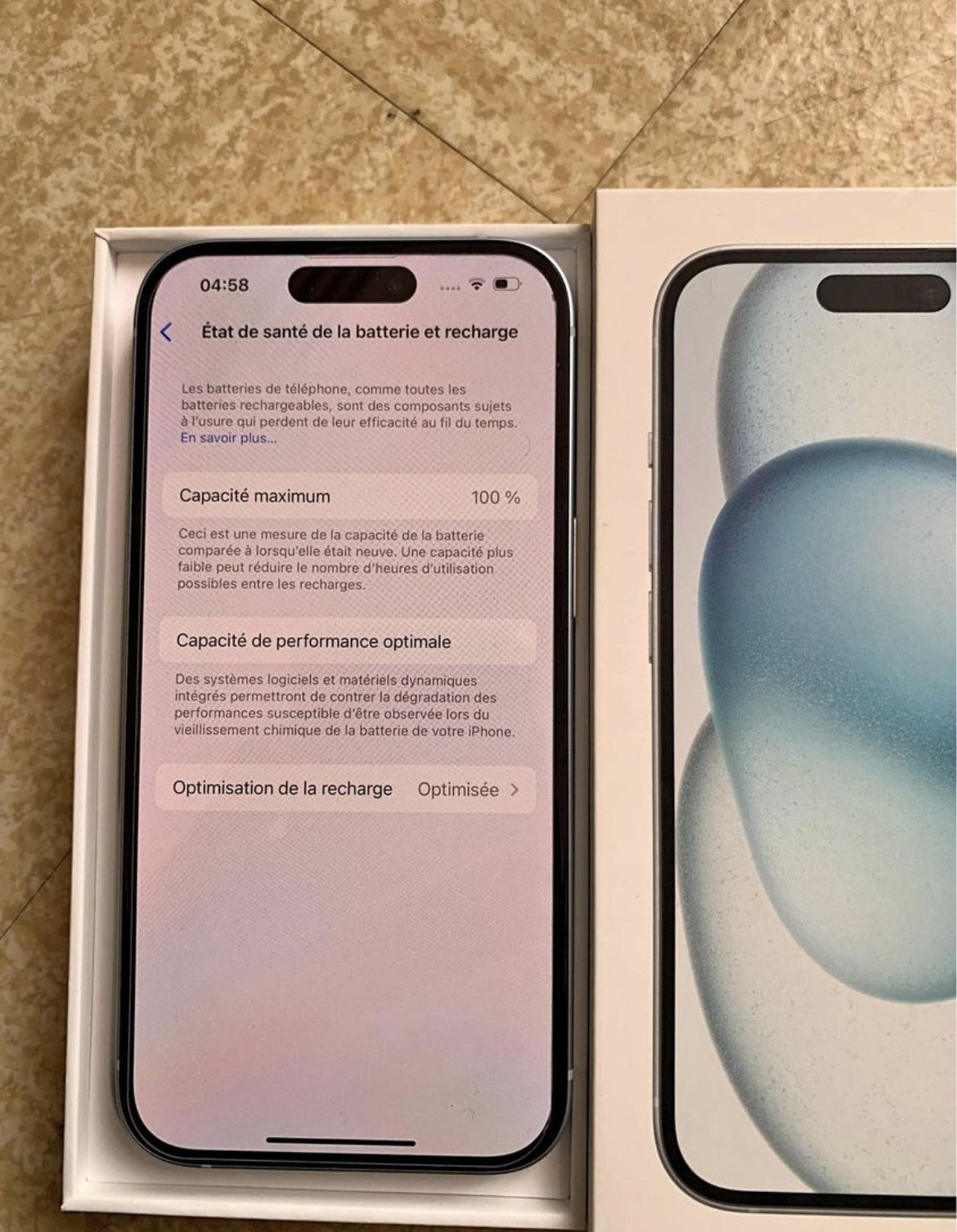 iphone 15 bleu 128GB sous blister