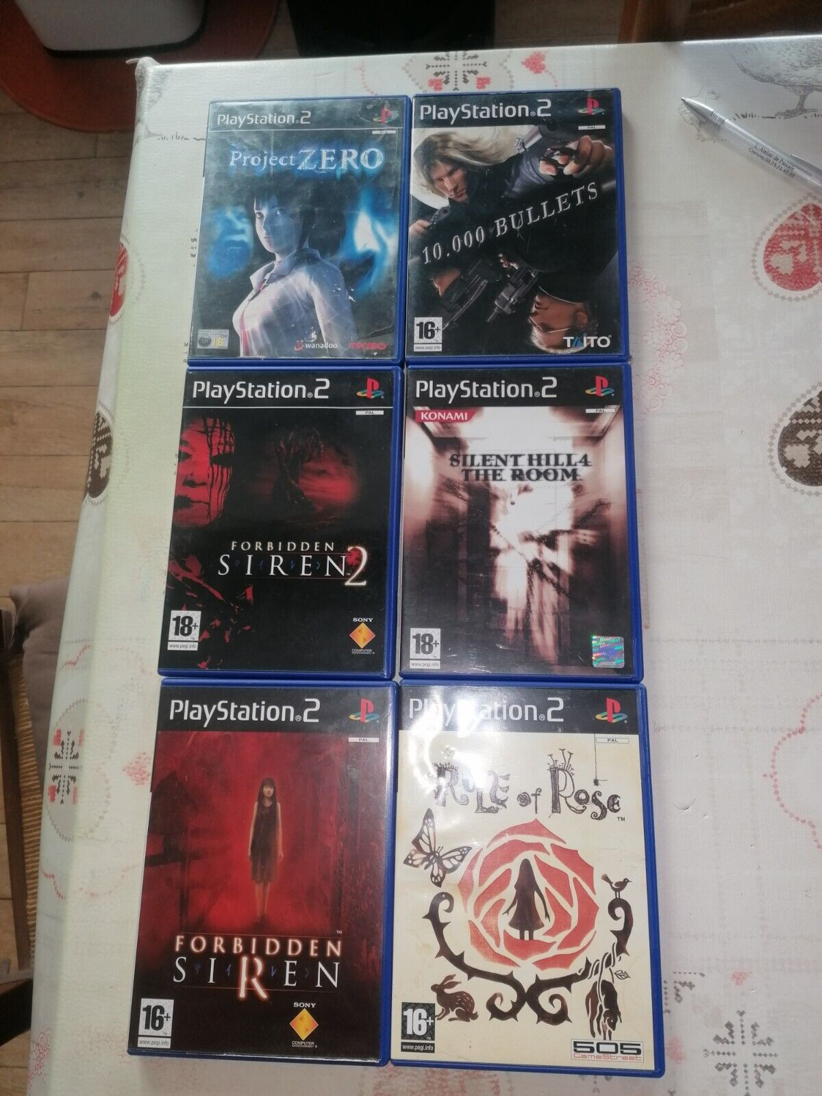 LOT JEUX VIDEO PLAYSTATION 2..LOT A PRIX CHER CAR TRES RARE 6 JEUX