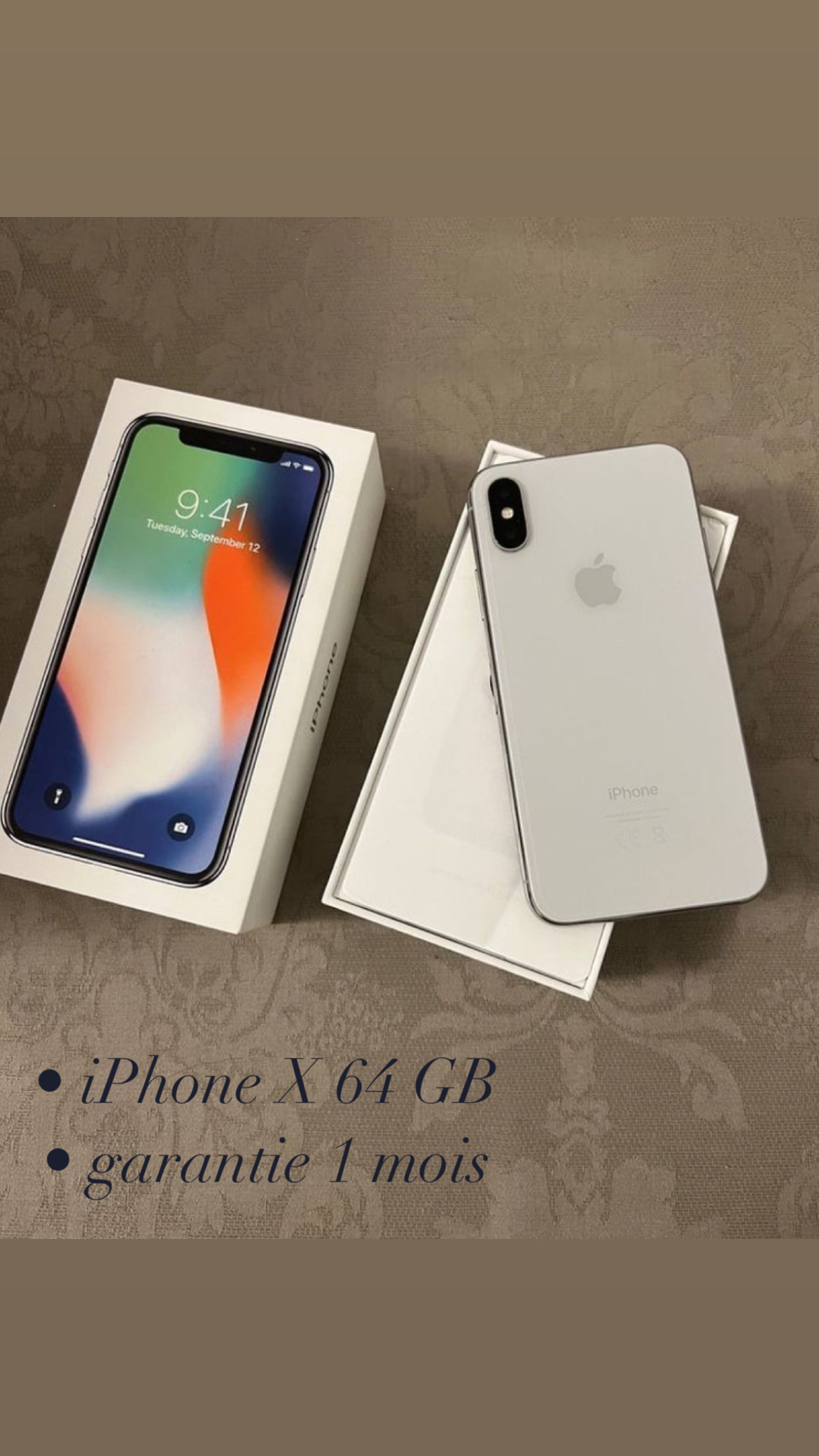 iPhone X 64 GB Reconditionné – Parfait État