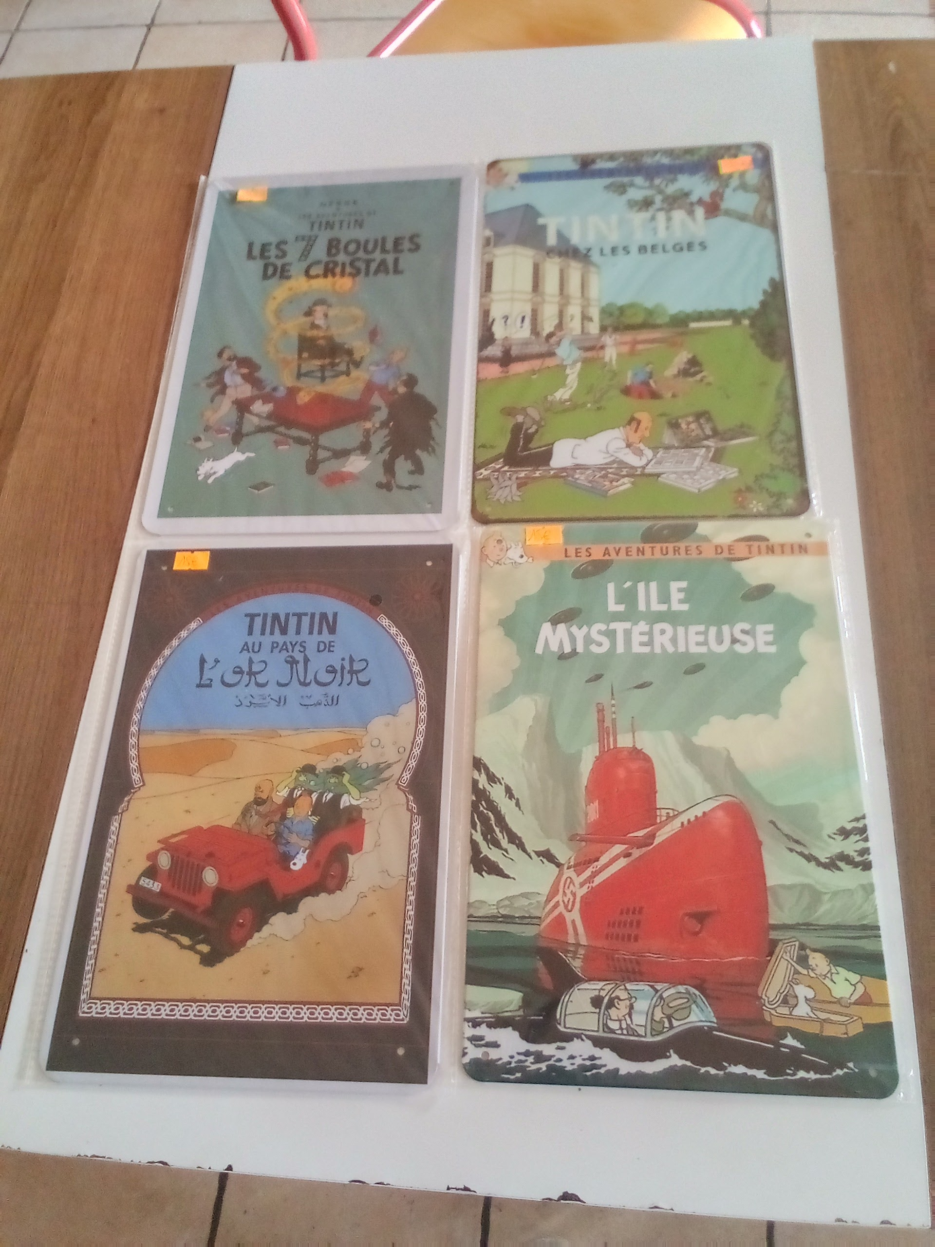 Plaques metals Vintage Tintin