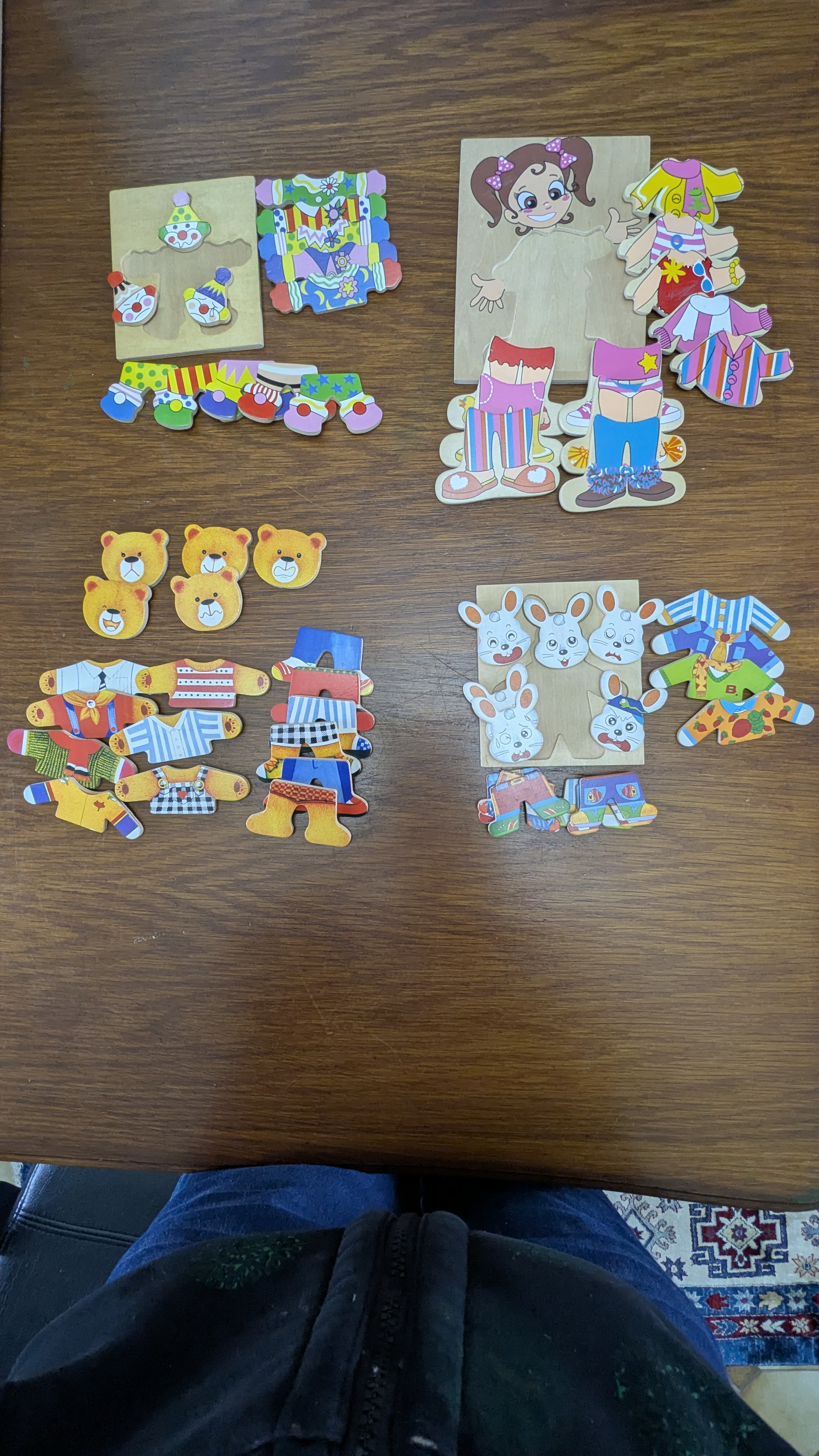Lot de jeux en bois pour enfants