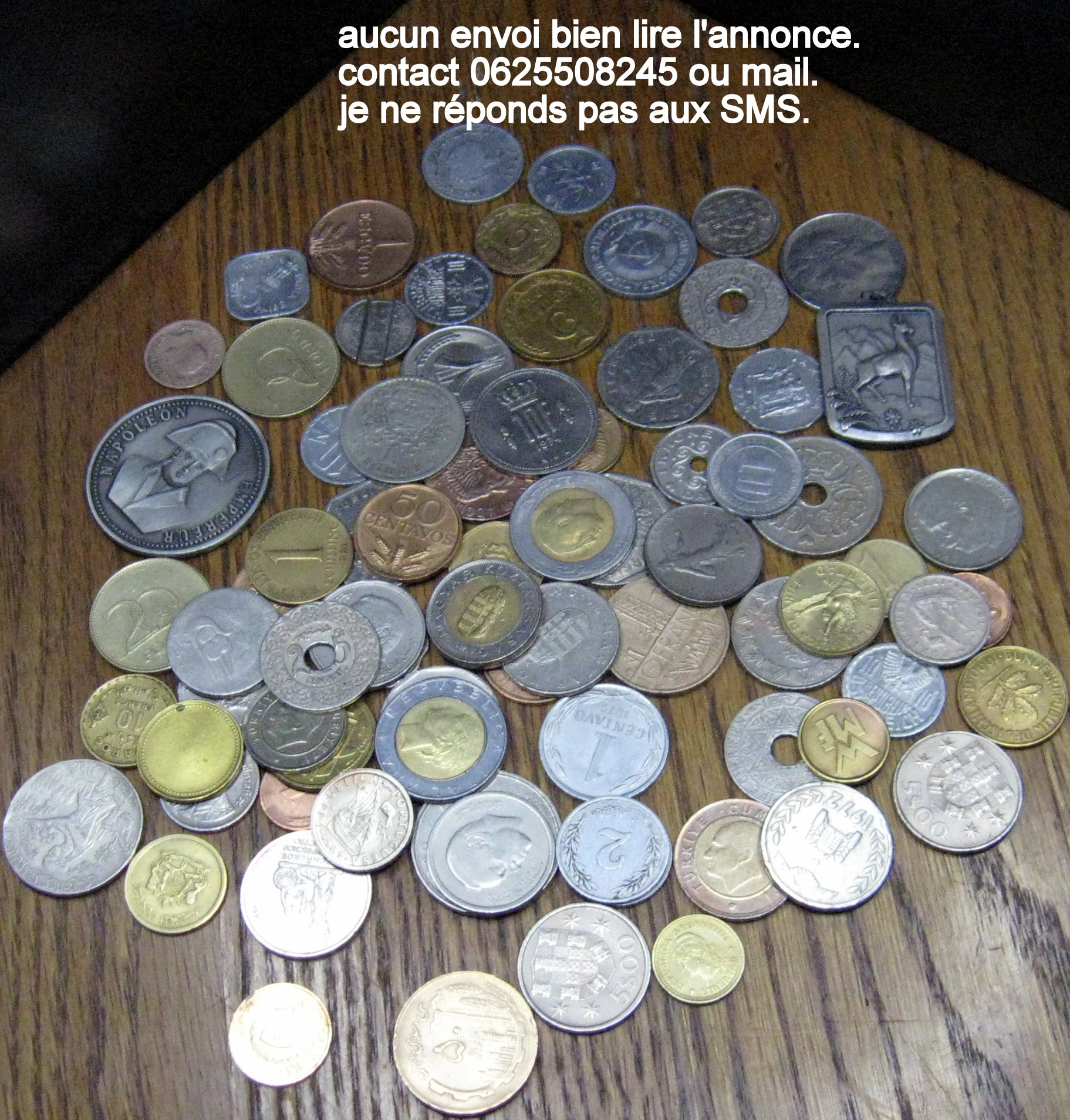 Lot de 262 pièces de monnaie de divers pays