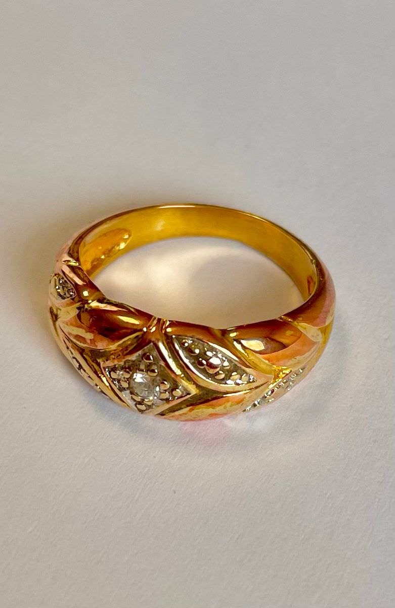 BAGUE D’OCCASION OR JAUNE 18