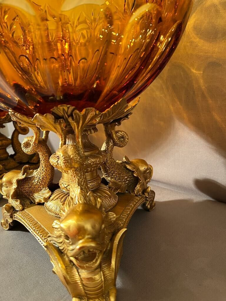 Cristal de Bohême taillé fumé