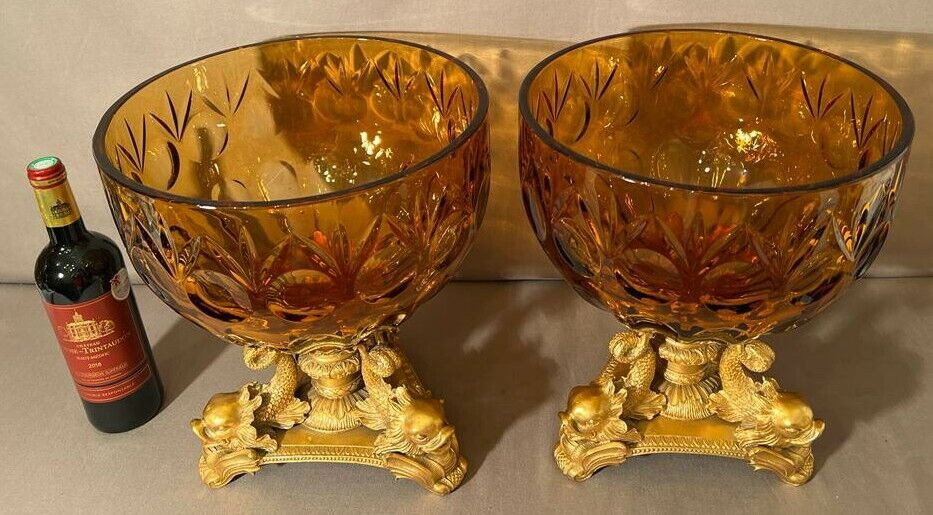 Cristal de Bohême taillé fumé - Miniature 3
