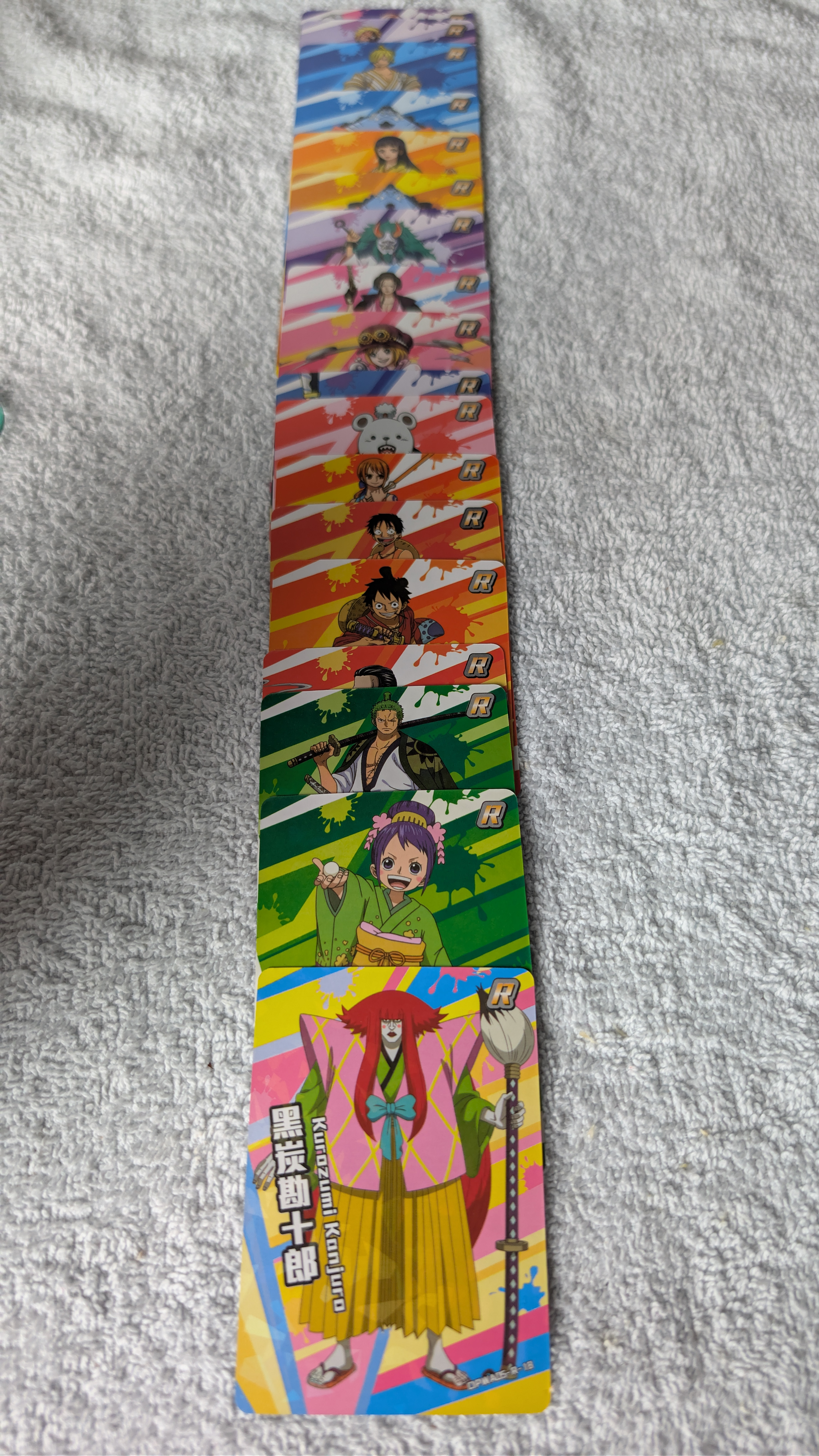 Mini-collection de 18 cartes One Piece japonaises