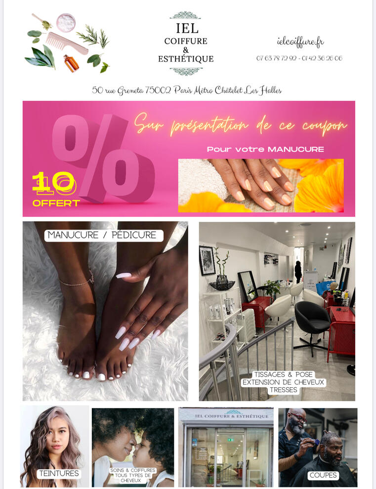 Offre de soins beauté : massage, épilation, coiffure, manucure et pédicure - Miniature 5