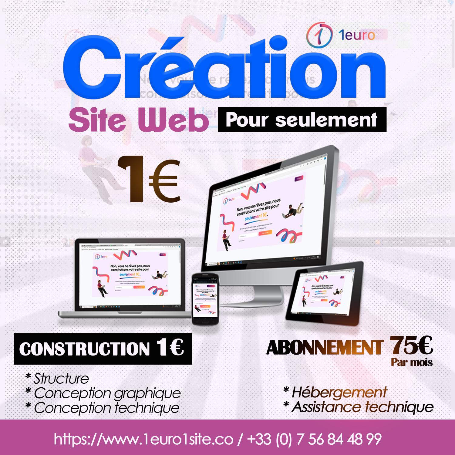 ✨ Obtenez votre Site Web Pro à 1€ et 75€/Mois pendant 2 ans.