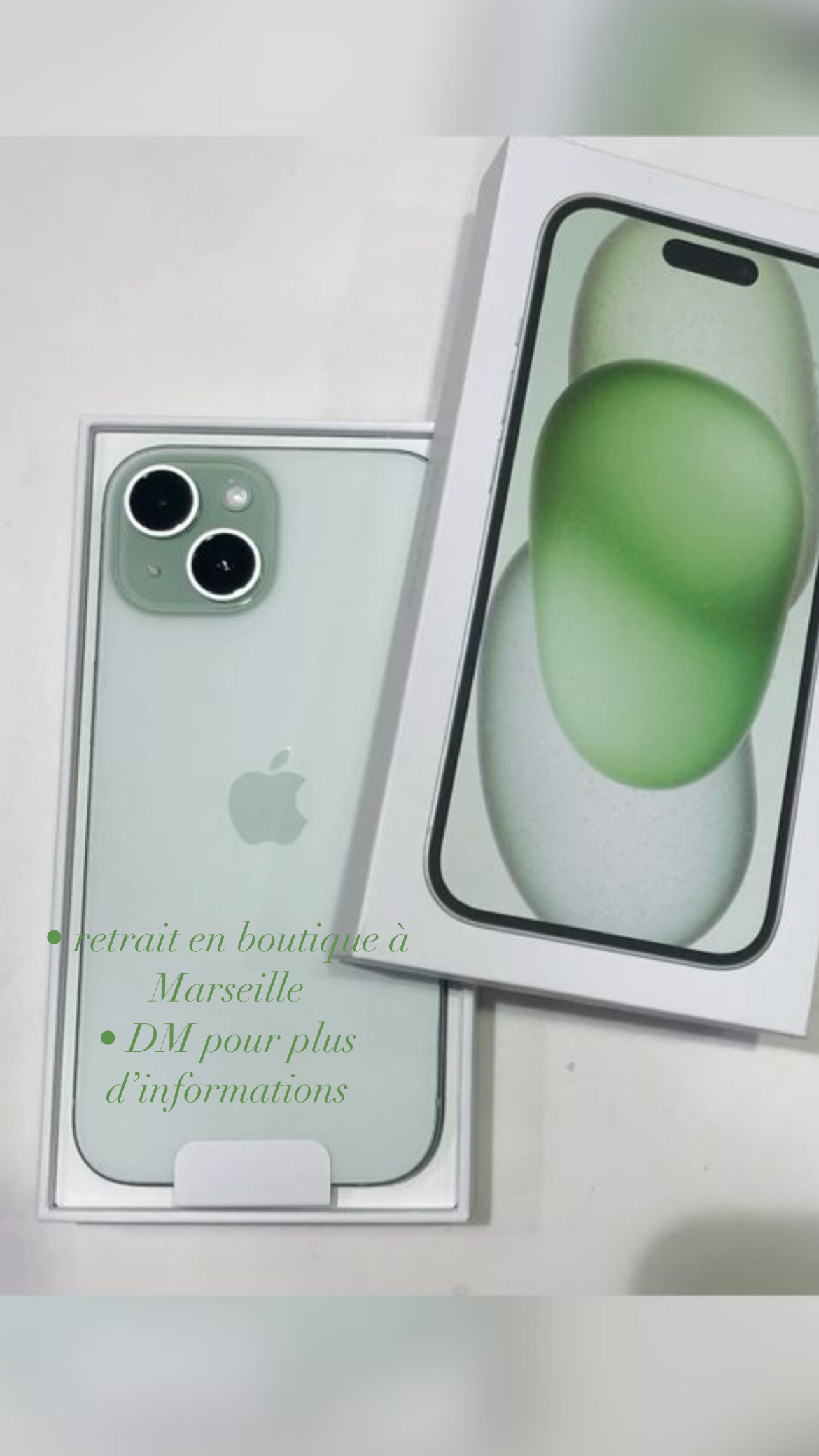 iPhone 15 vert reconditionné à vendre