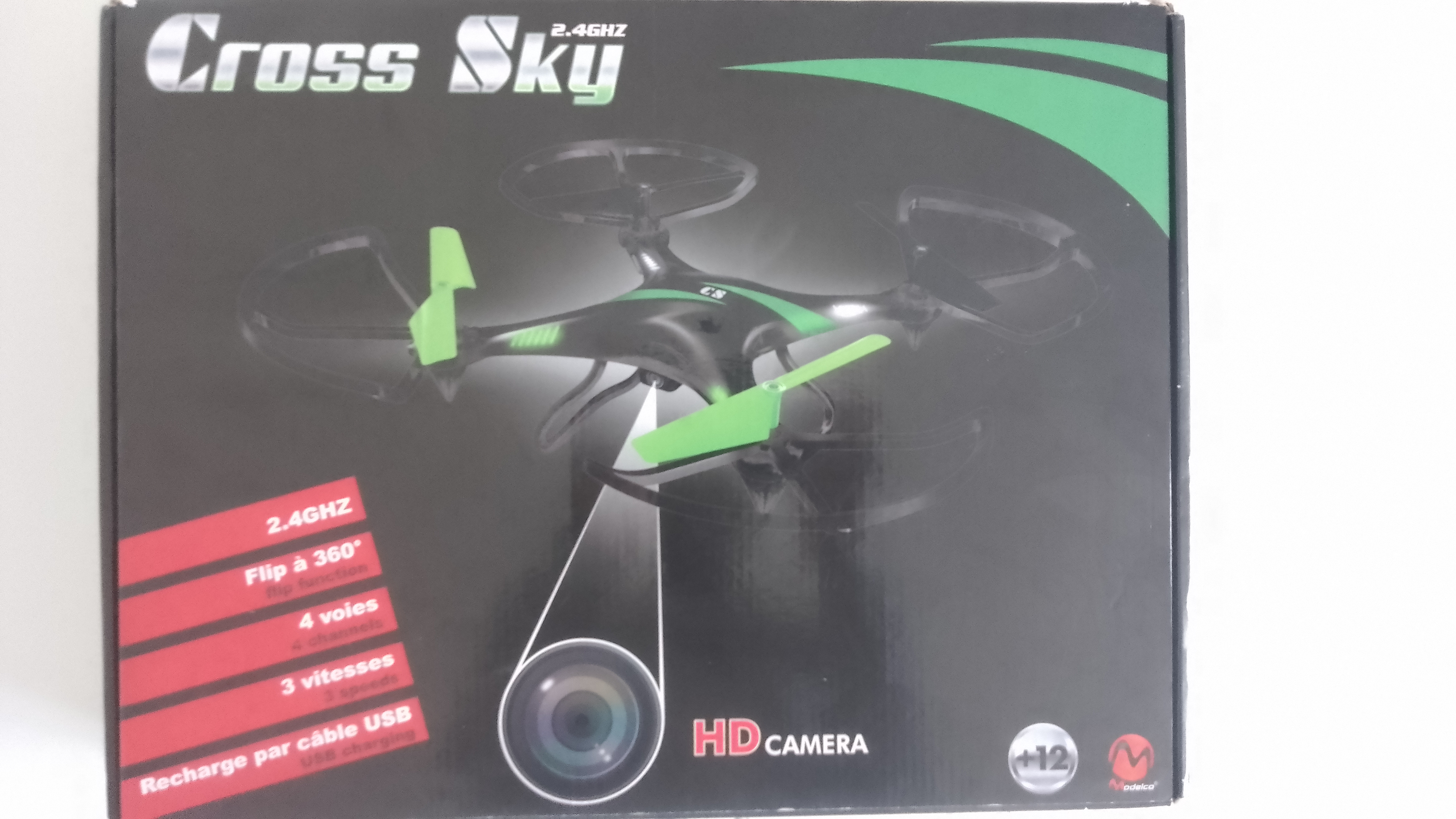 Drone Cross Sky 2.4GHz avec Caméra HD Intégrée
