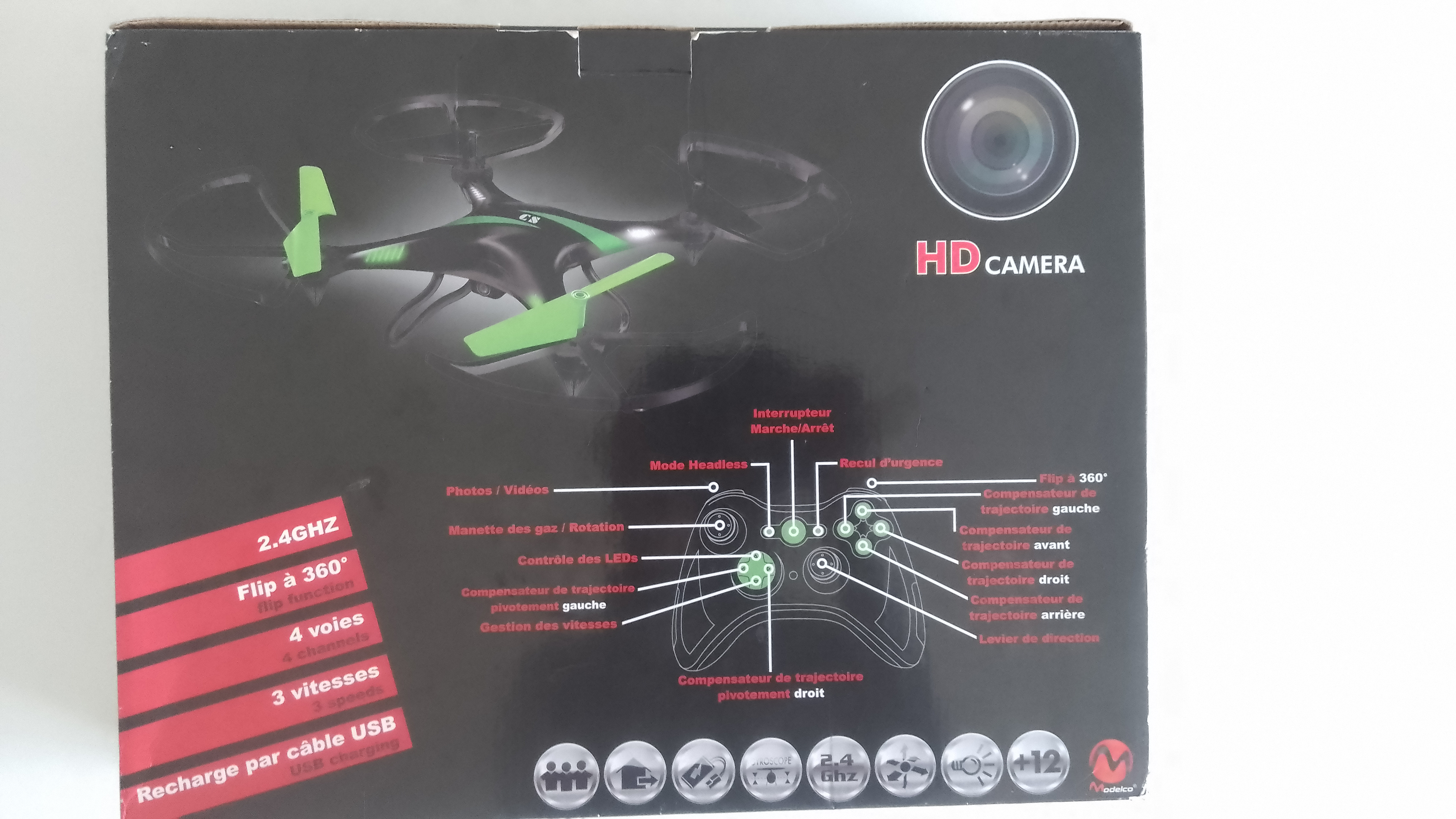 Drone Cross Sky 2.4GHz avec Caméra HD Intégrée - Miniature 3