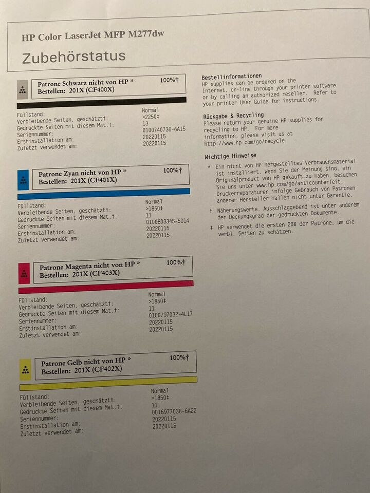 HP Color LaserJet Pro MFP M277dw 