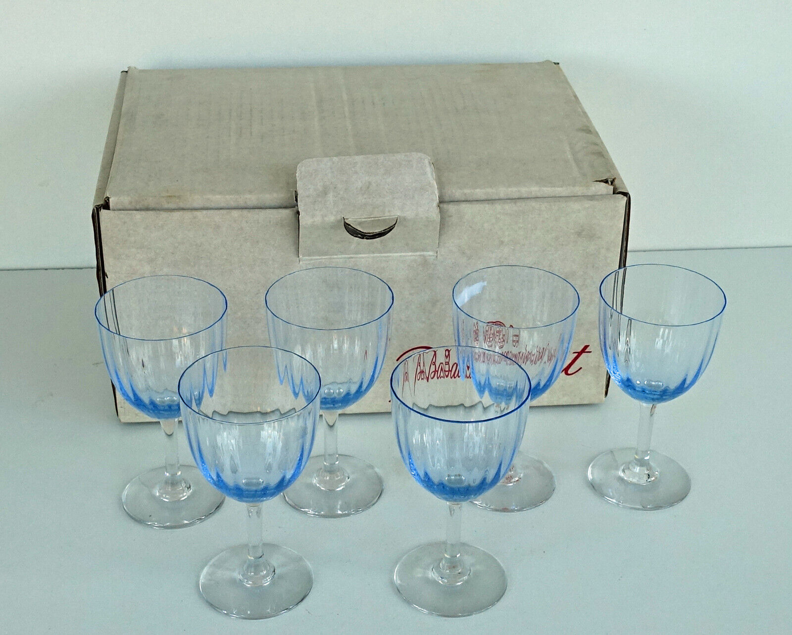 6 verres à vin cristal - Miniature 2