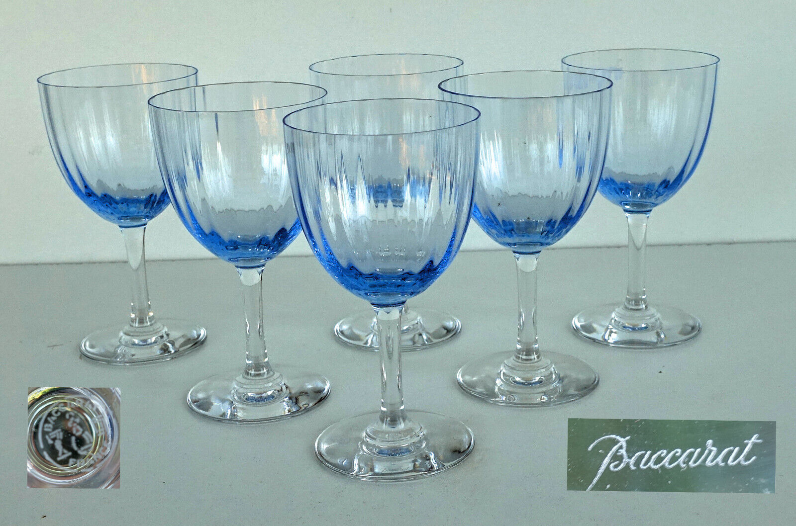 6 verres à vin cristal
