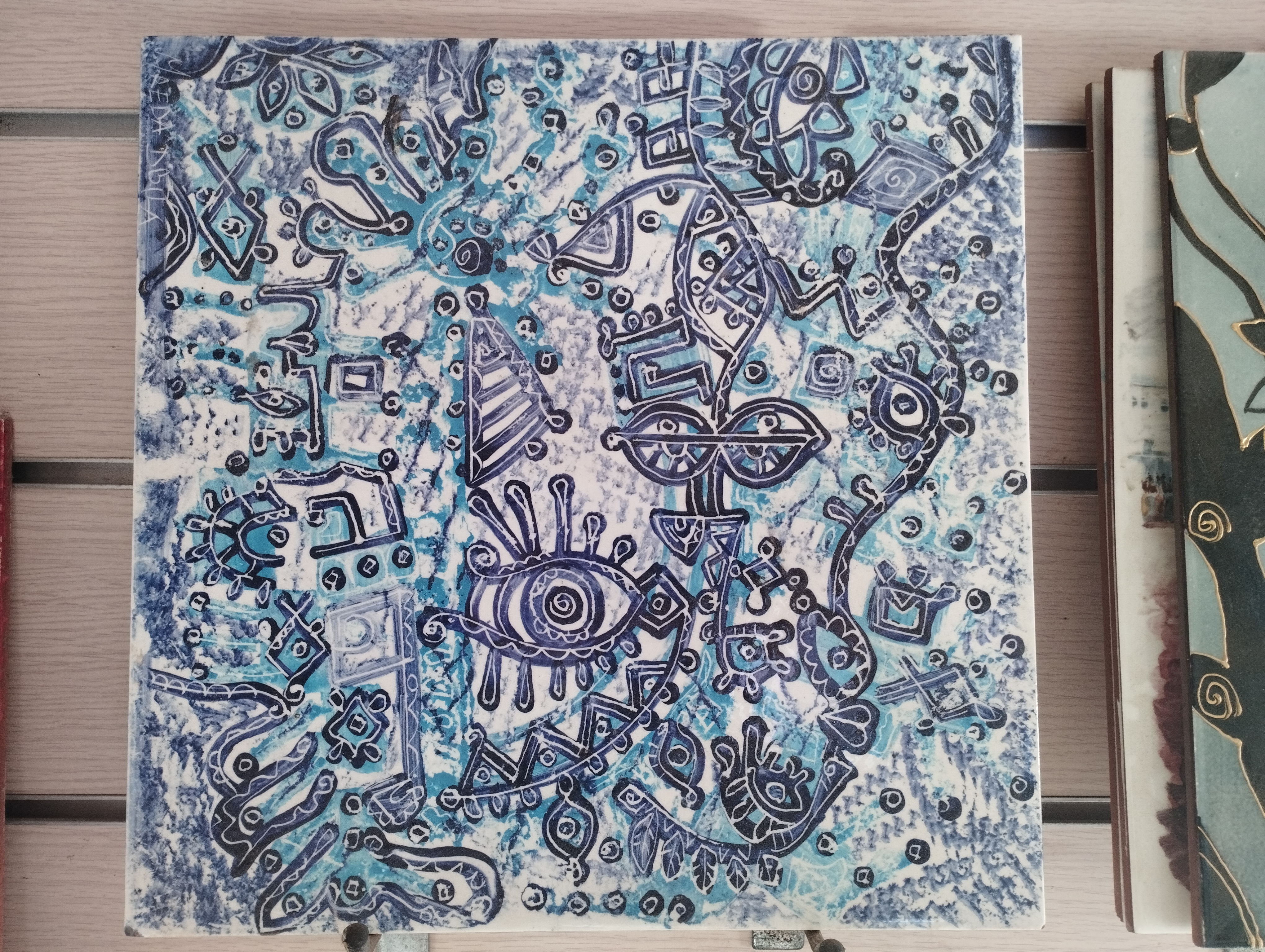 Tableau peinture sur céramique
