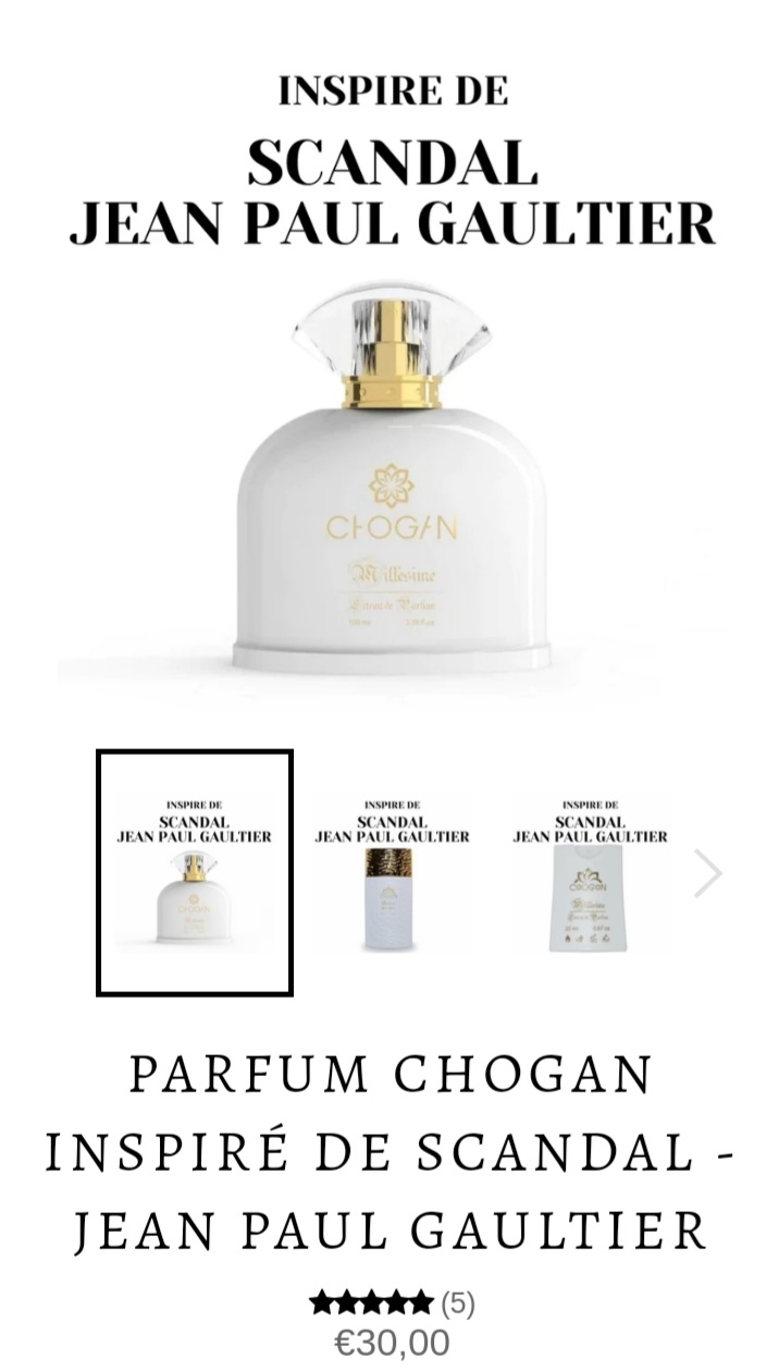 Parfum chogan inspiré de j'adore dior