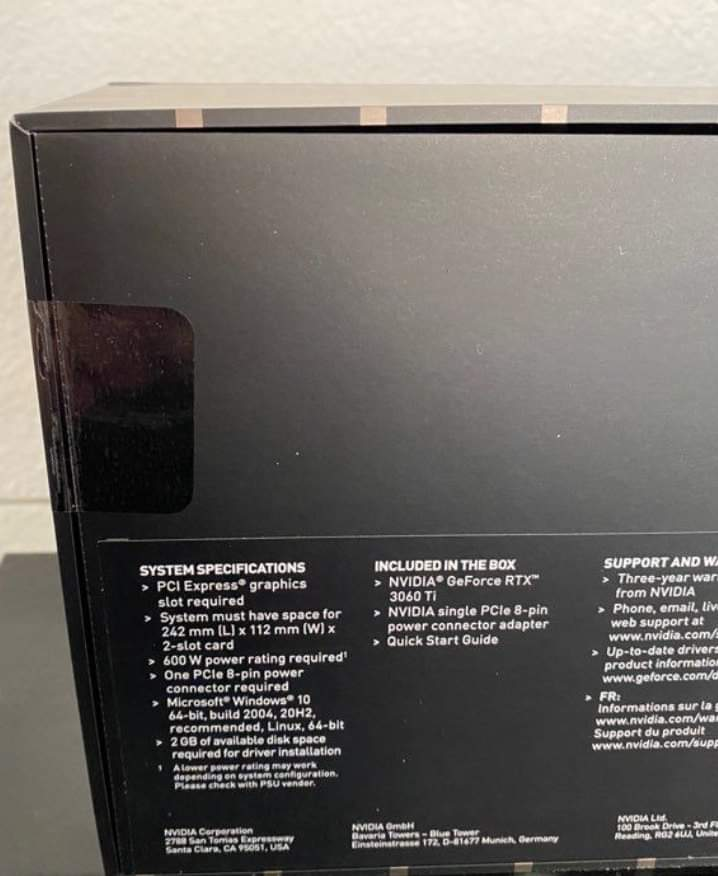 NVIDIA GeForce RTX 3060 TI