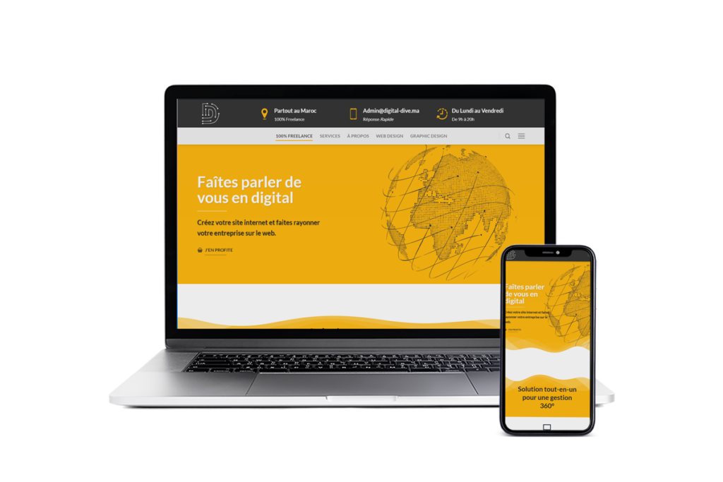 Un site internet 100% personnalisé et adapté à votre activité