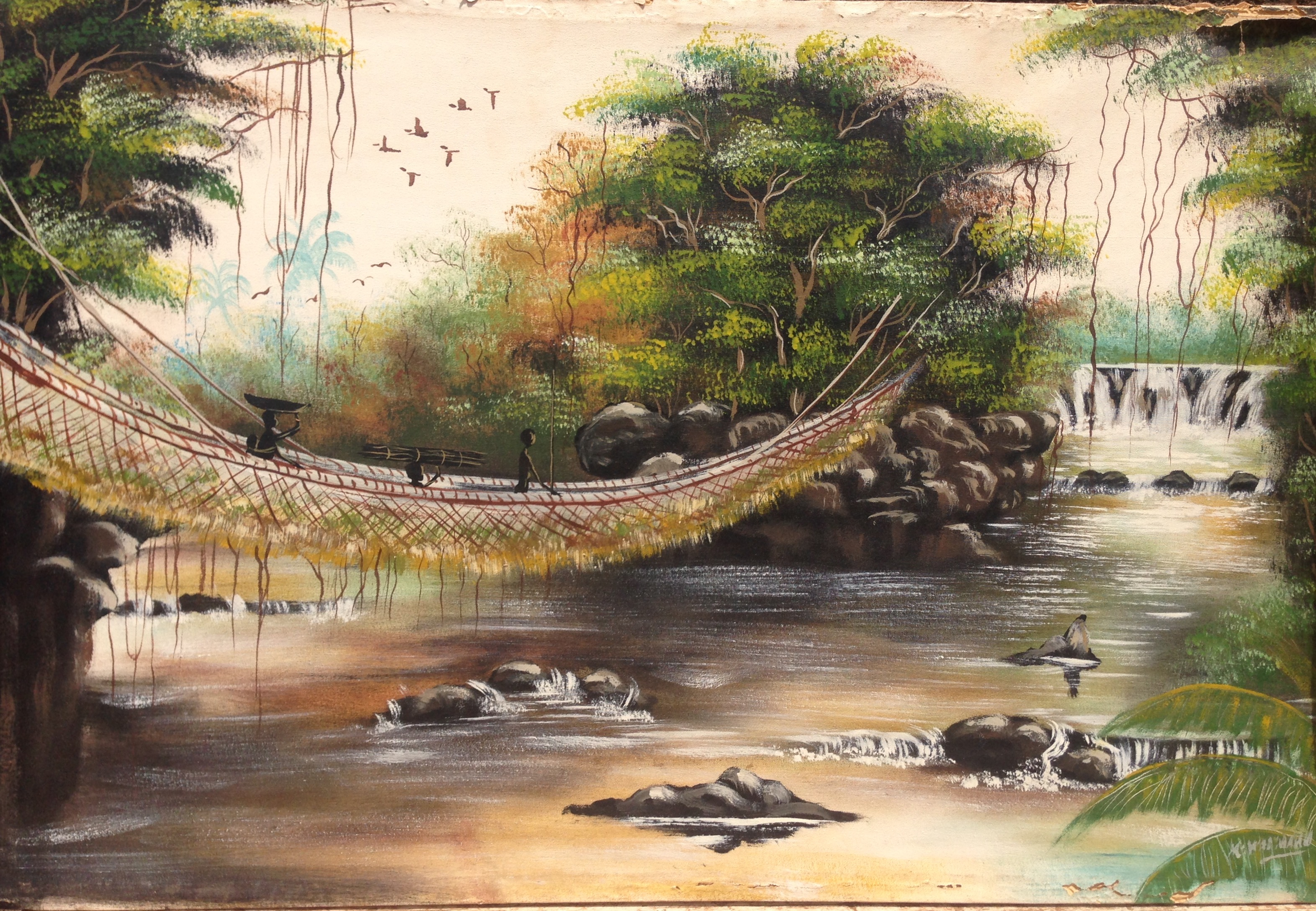 Tableau peinture à huile ( pond de lyanne )