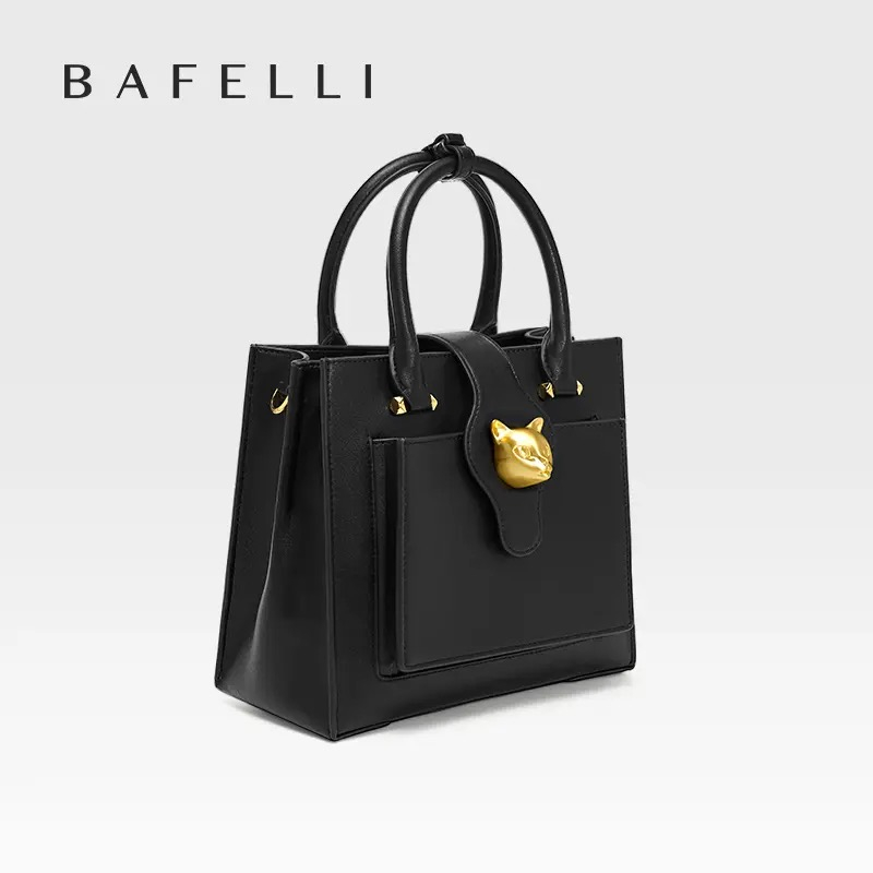 Nouveau Sac à Main pour Femmes en Cuir de Luxe avec Motif Chat - Miniature 8