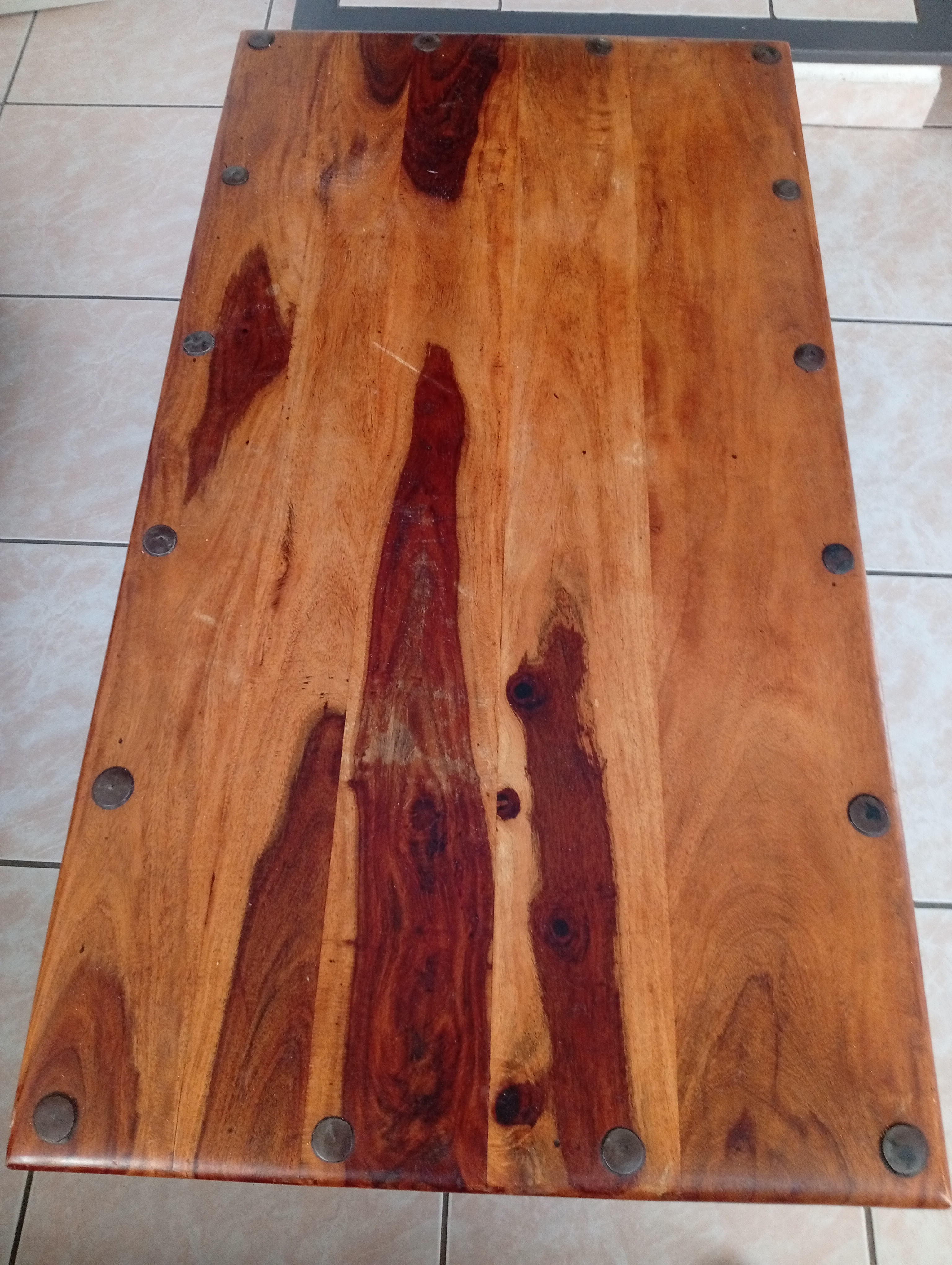 Table basse bois fer forgé