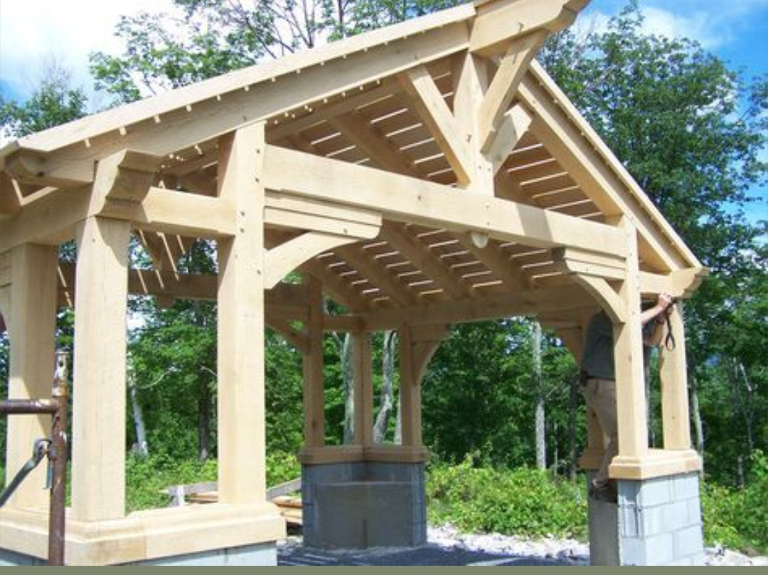 Pergola rustique en bois 4x4m - Neuf - Miniature 2