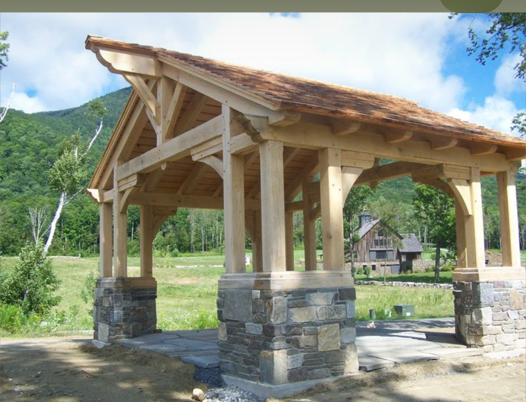 Pergola rustique en bois 4x4m - Neuf