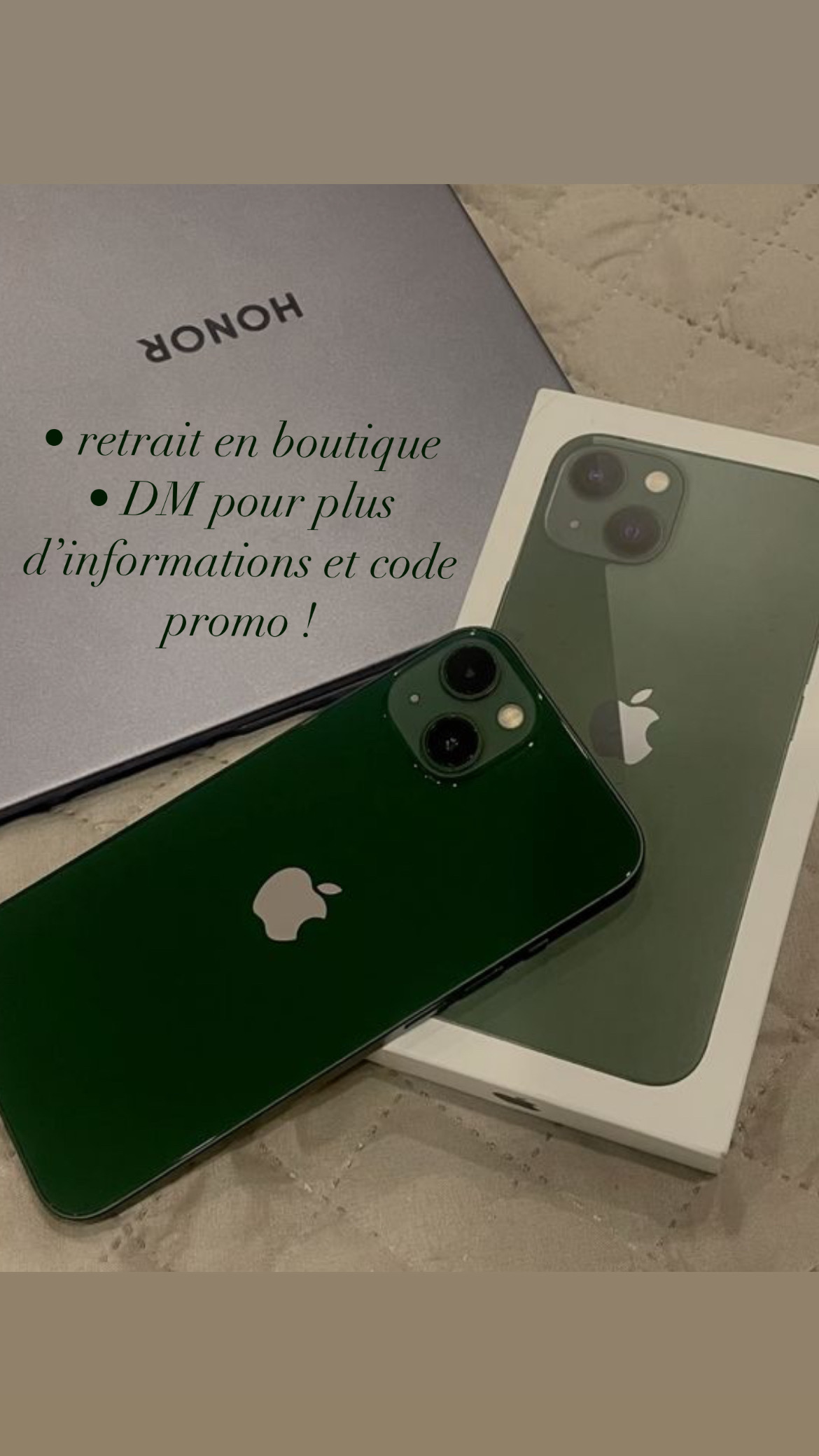iPhone 13 vert 128 GB reconditionné en excellent état