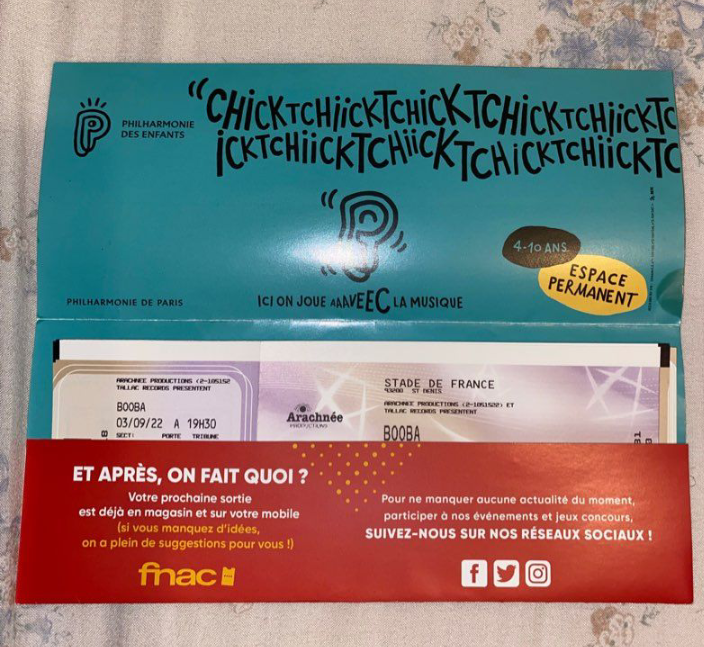 Places de concert Booba