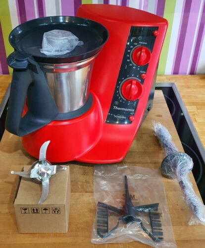 THERMOMIX TM21 MACHINE DE CUISINE COUTEAU NEUF ET ACCESSOIRES DE COULEUR ROUGE
