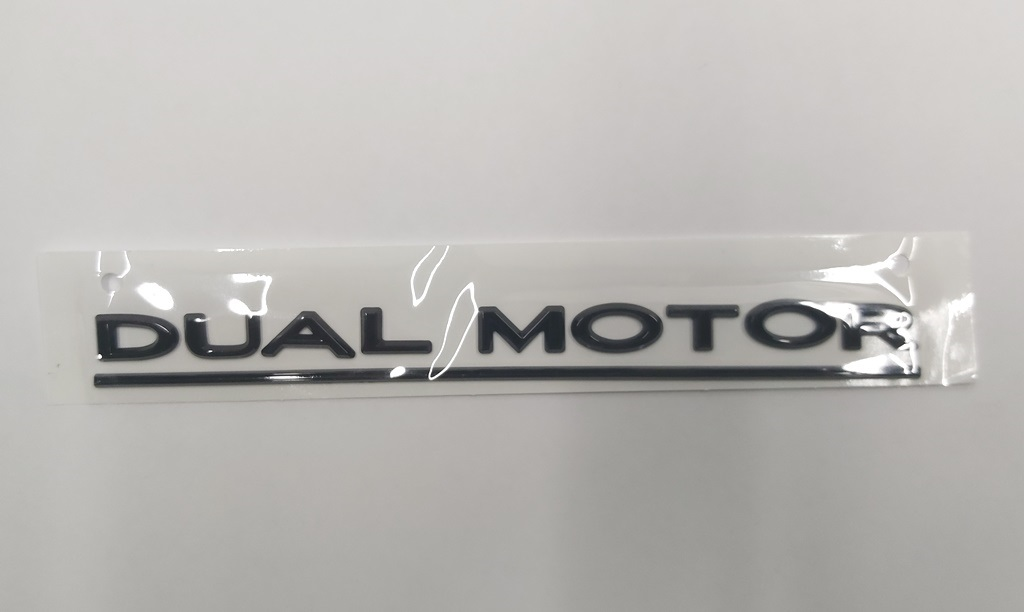 Emblème "DUAL MOTOR" hayon noir NOUVEAU (Chine) Tesla  1474559-00-A black ML