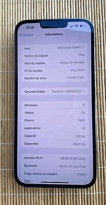 Apple iPhone 13 Pro Max - 128 Go - Bleu Alpin (Déverrouillé) - Miniature 4