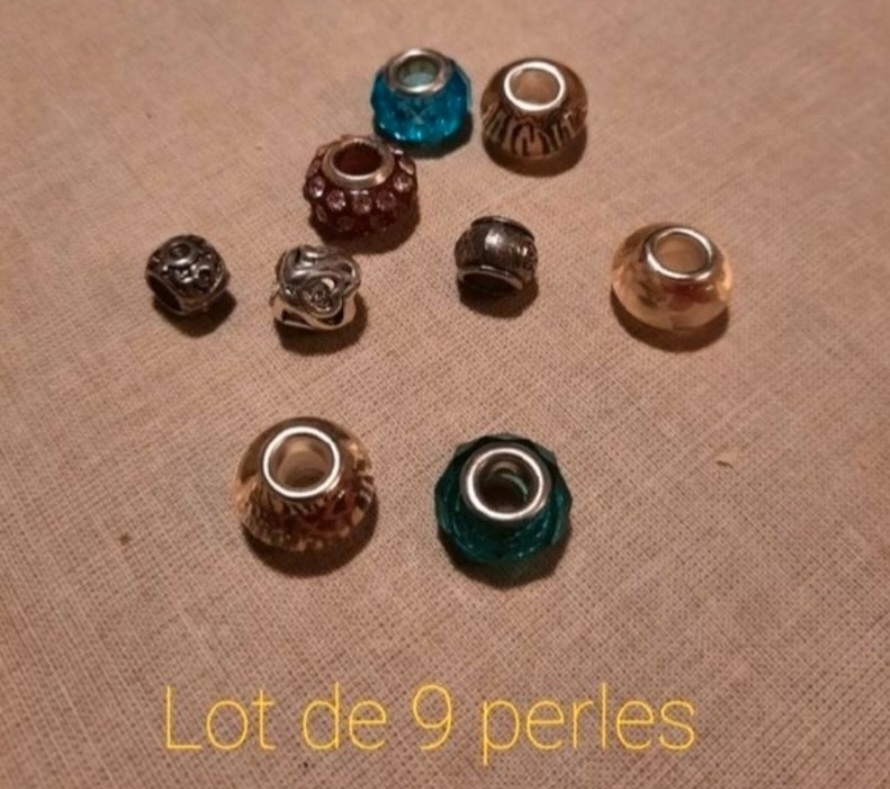 Lot de 9 perles