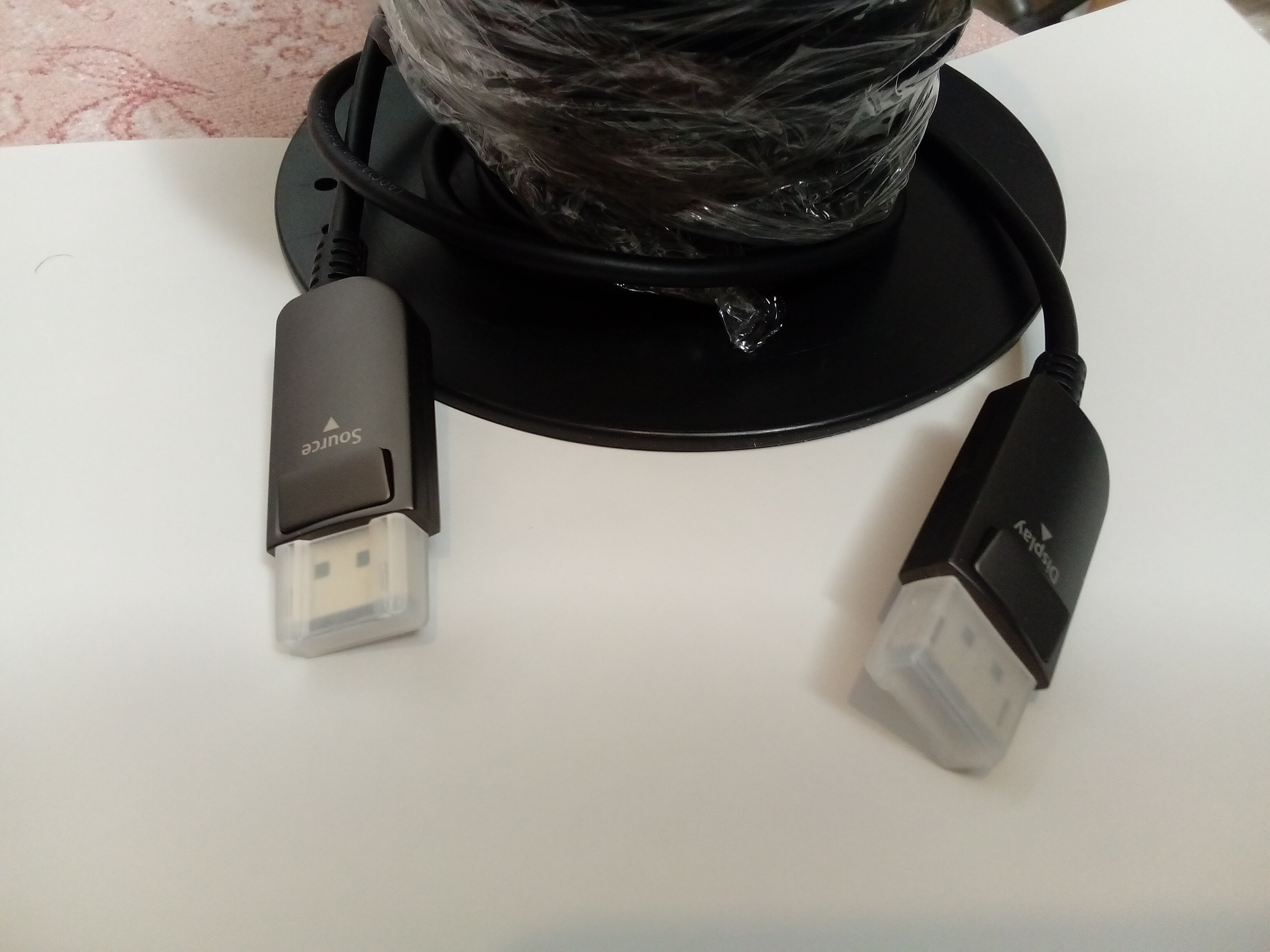 Câble fibre optique DisplayPort 1.4 30 m – 4K/5K, état neuf - Photo 1