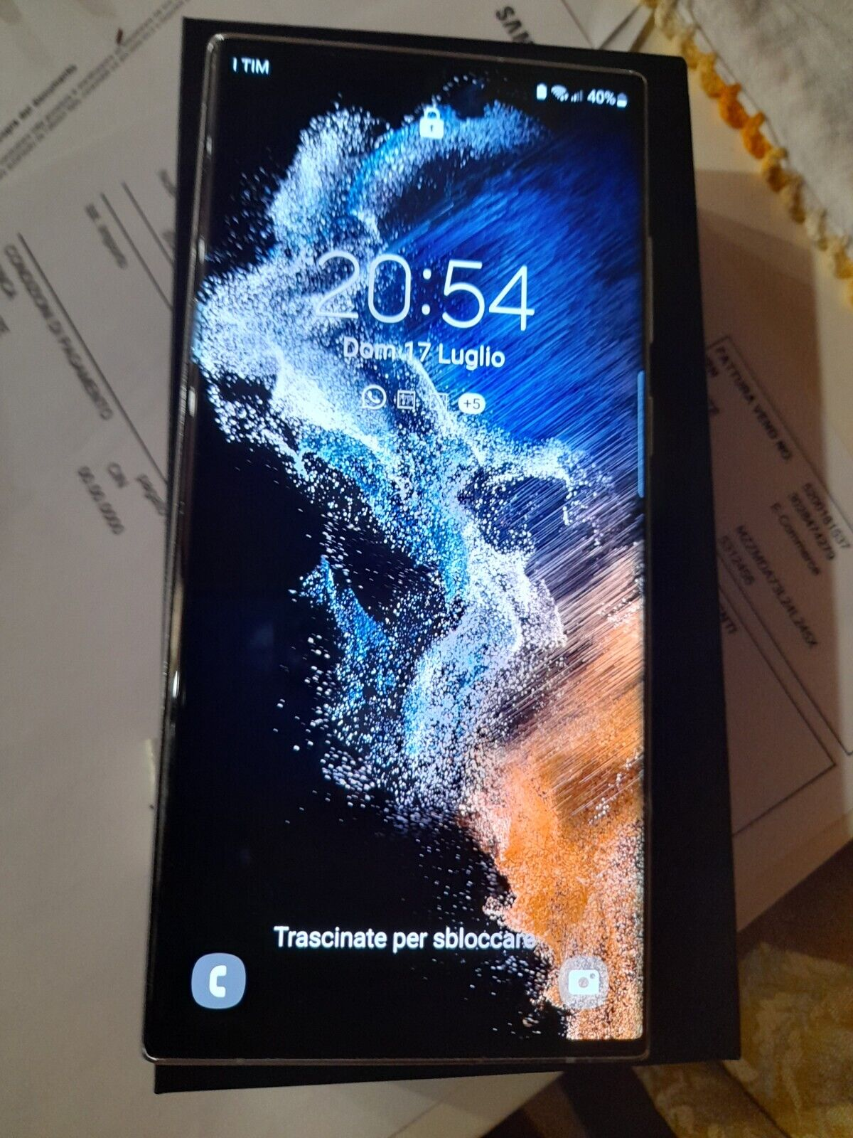 SAMSUNG Galaxy S22 ULTRA 5G 6,8" 12 + 256GB SM-S908 BLANC COMME NEUF AVEC FACTURE - Miniature 2