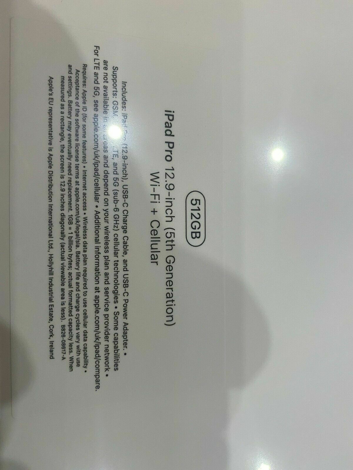 Apple IPAD Pro 5th Génération 512GB Wi-Fi + 5G (Débloqué) 12.9 IN - Space Gris - Miniature 3
