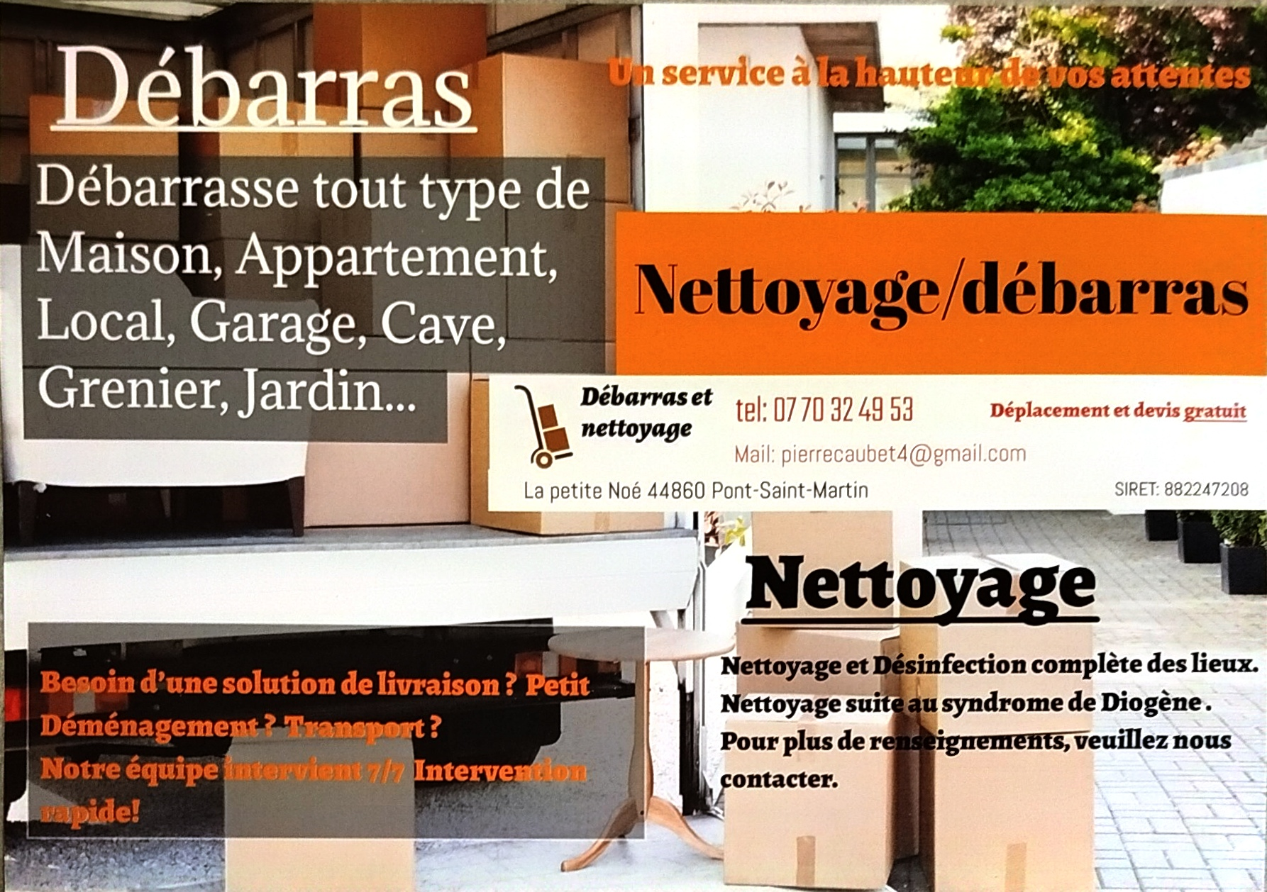 Débarras et Nettoyage Département 44 et 85