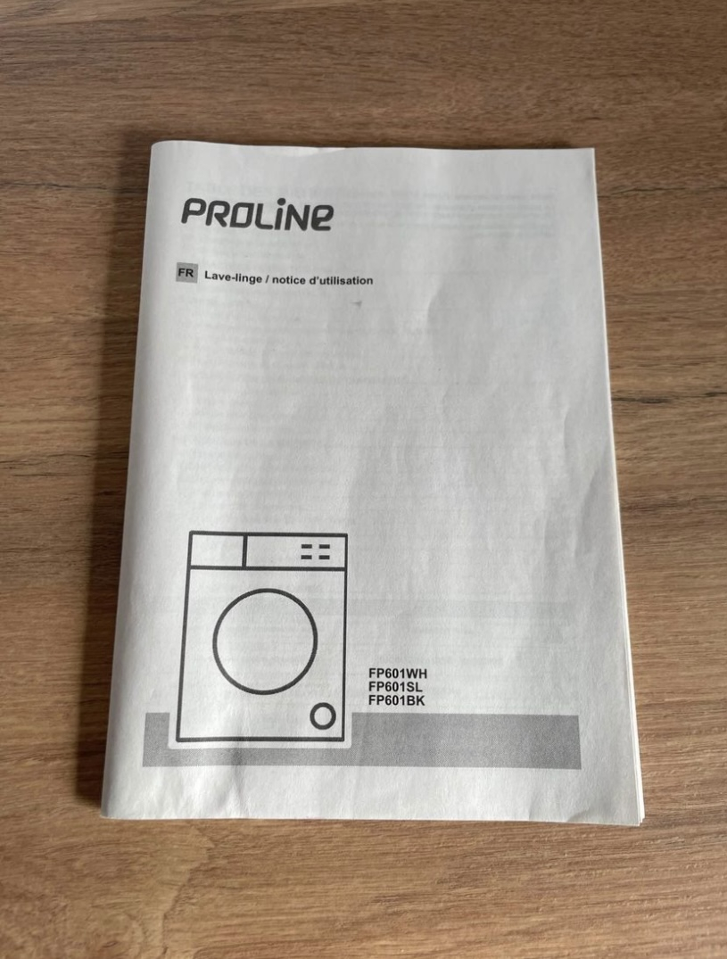 Machine à laver PROLINe Lave-linge / notice d'utilisation