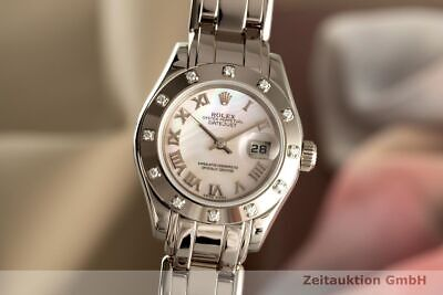Rolex lady date Just Pearlmaster MOP diamant 18k Or Automatique réf. 69319