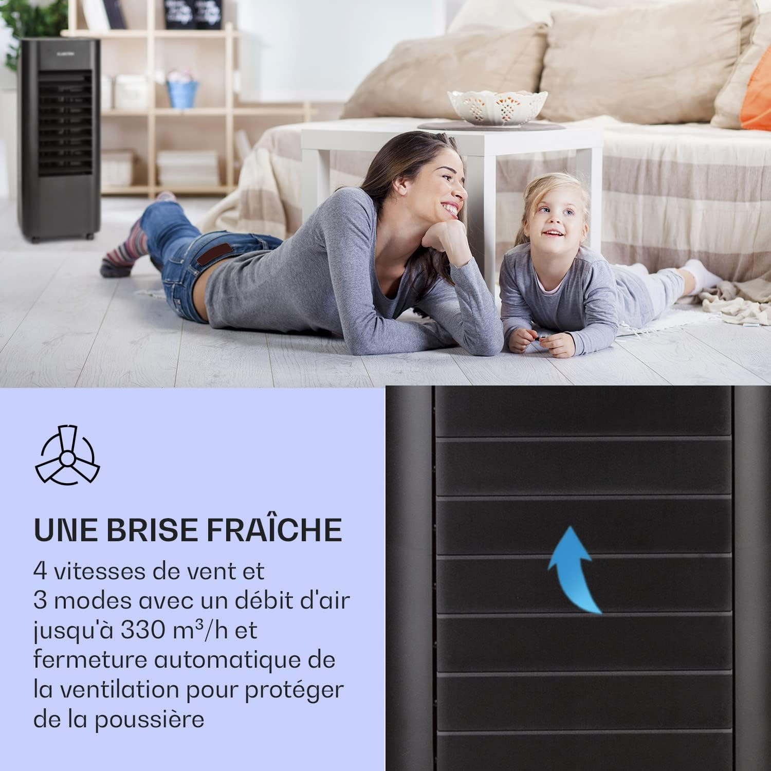 Klarstein Rafraichisseur d'Air Mobile, Refroidisseur d'Air par
Evaporation, - Miniature 8